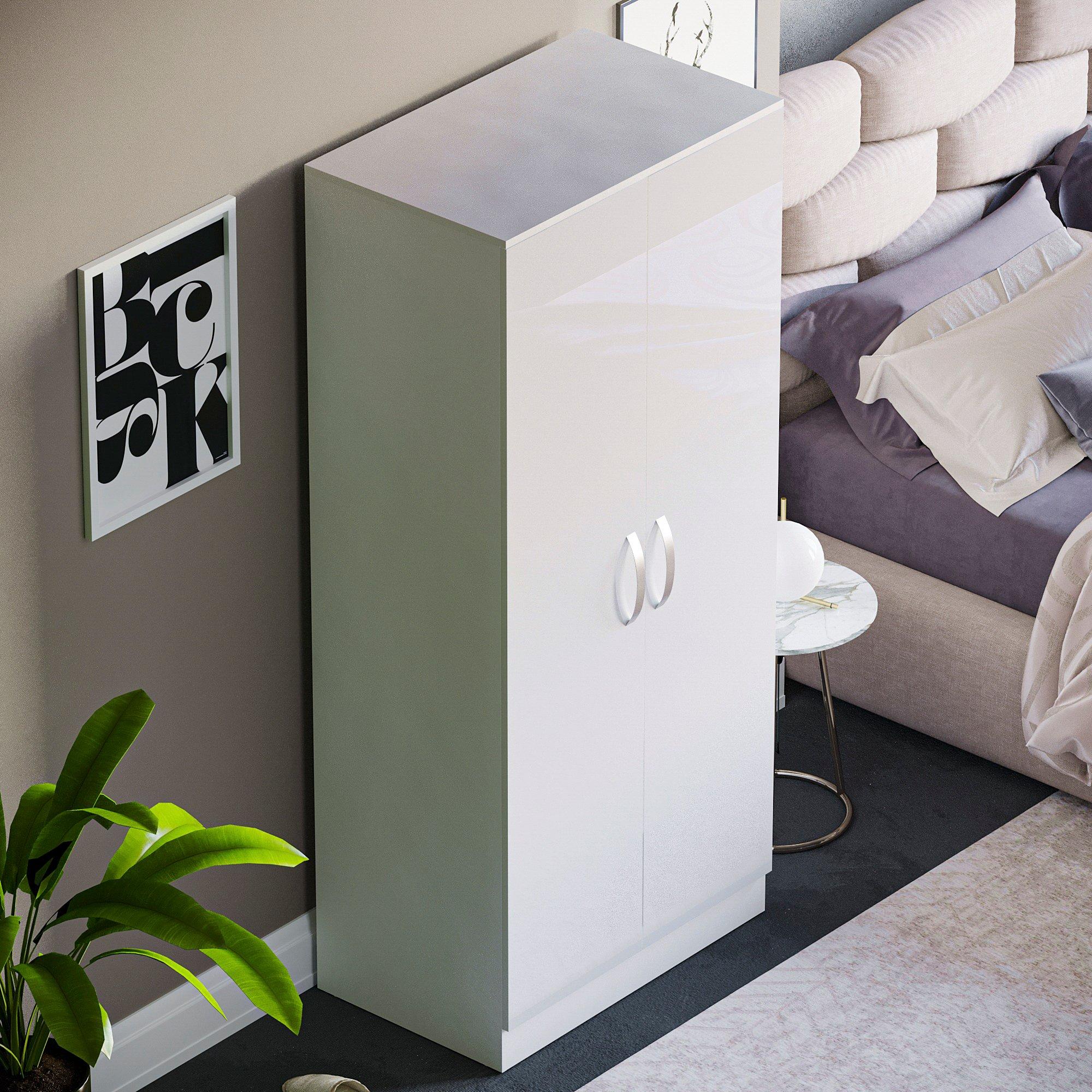 White - Lassic - Vida Designs Hulio 2 Door Wardrobe - 7