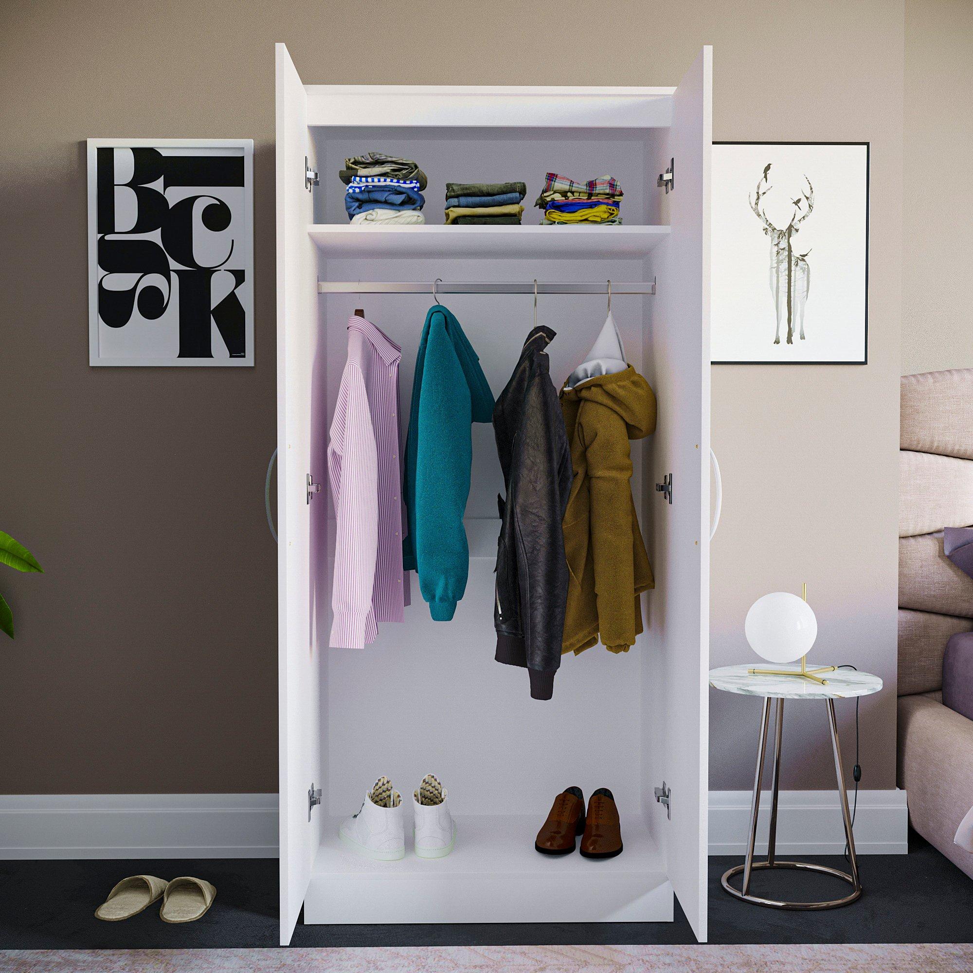 White - Lassic - Vida Designs Hulio 2 Door Wardrobe - 9