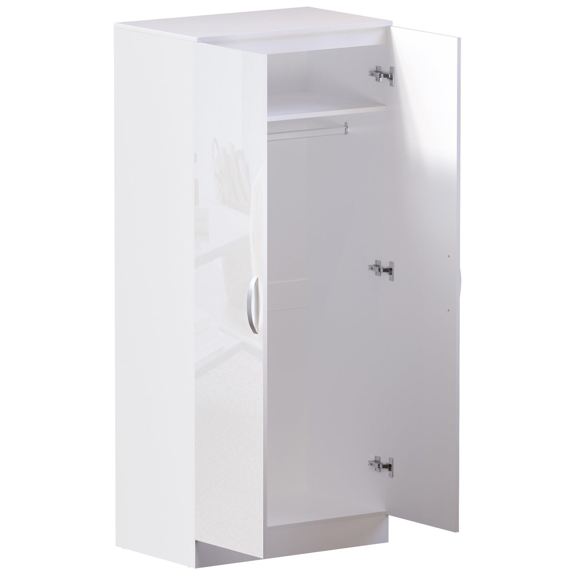 White - Lassic - Vida Designs Hulio 2 Door Wardrobe - 10