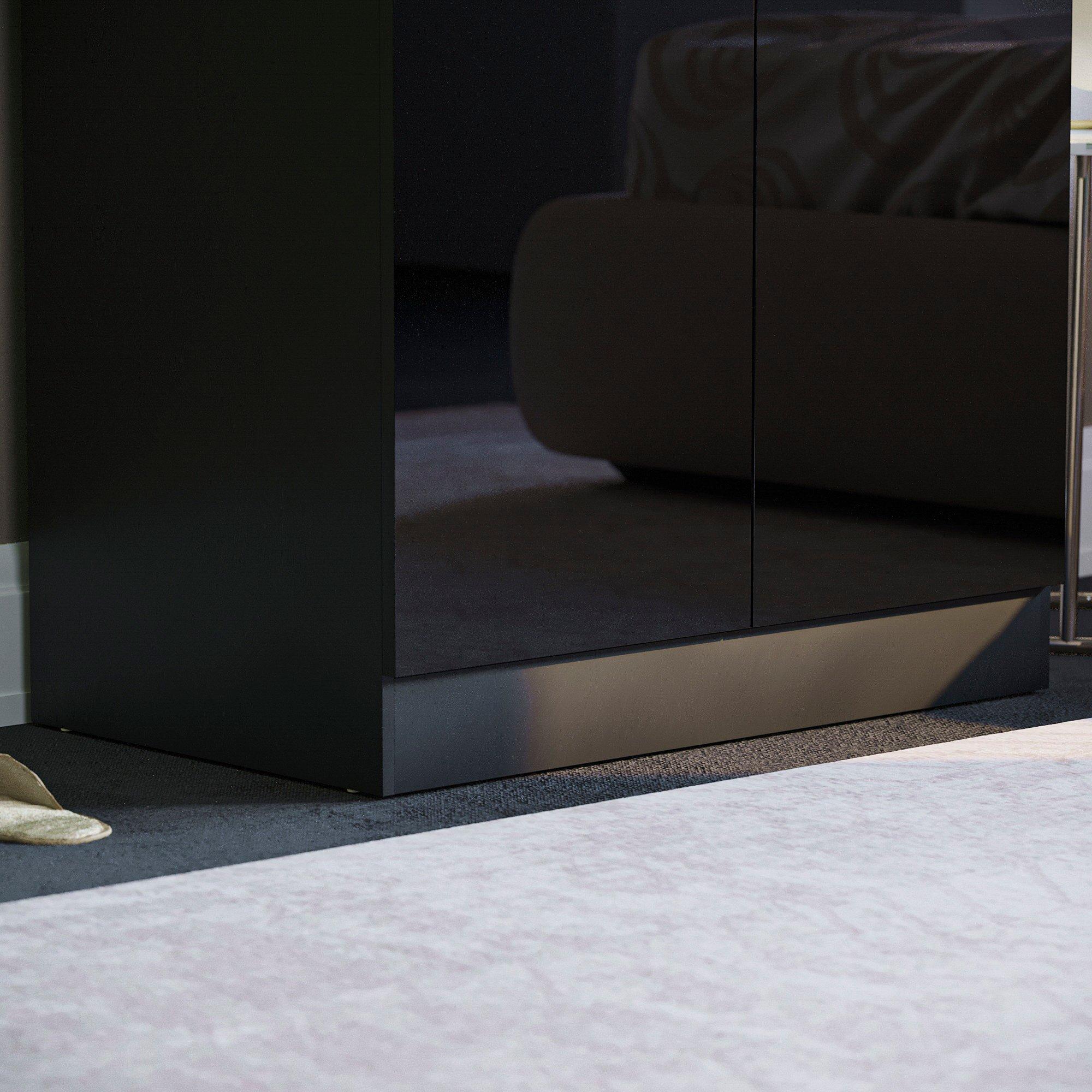 Black - Lassic - Vida Designs Hulio 2 Door Wardrobe - 5