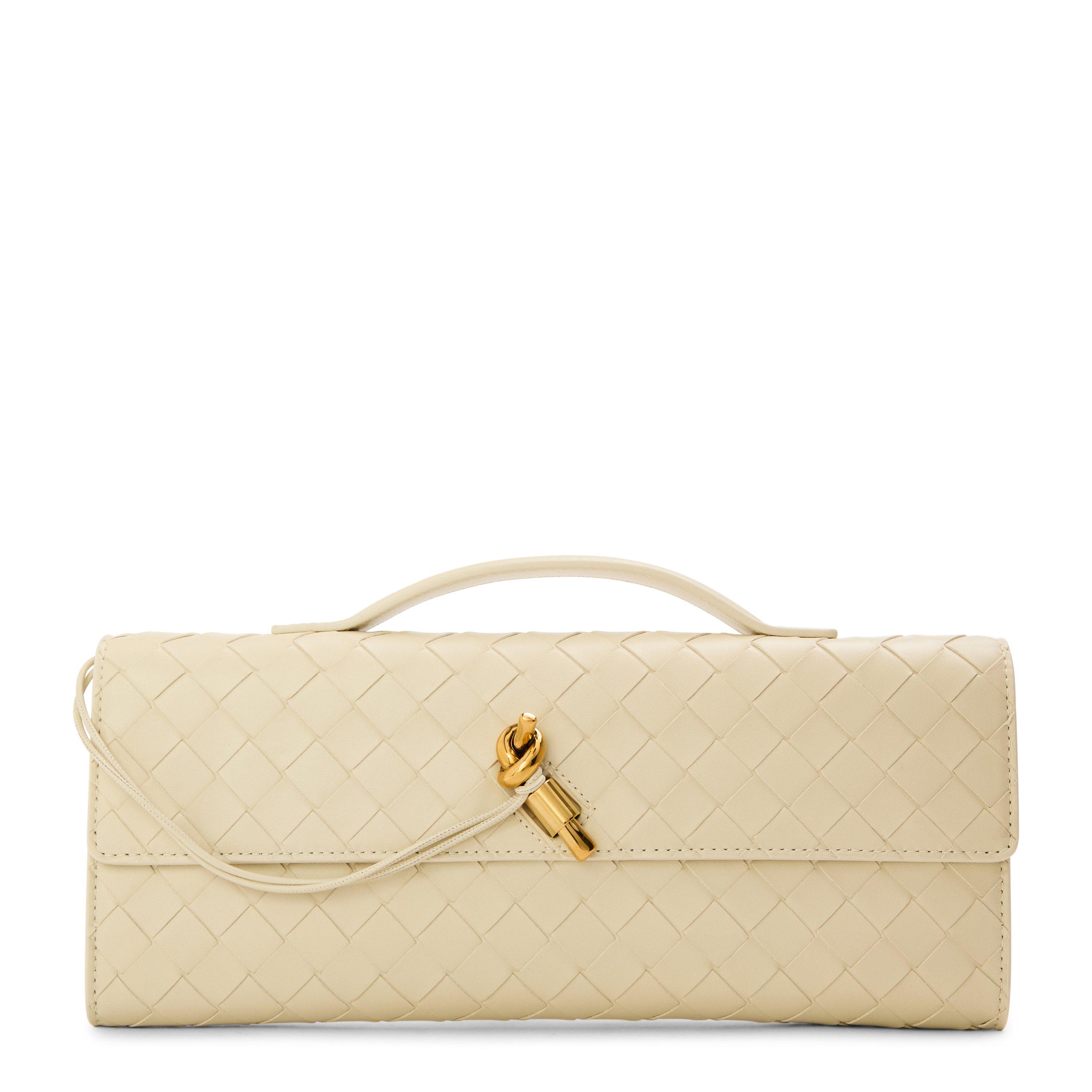 Bottega Veneta Andiamo Clutch - Sea Salt