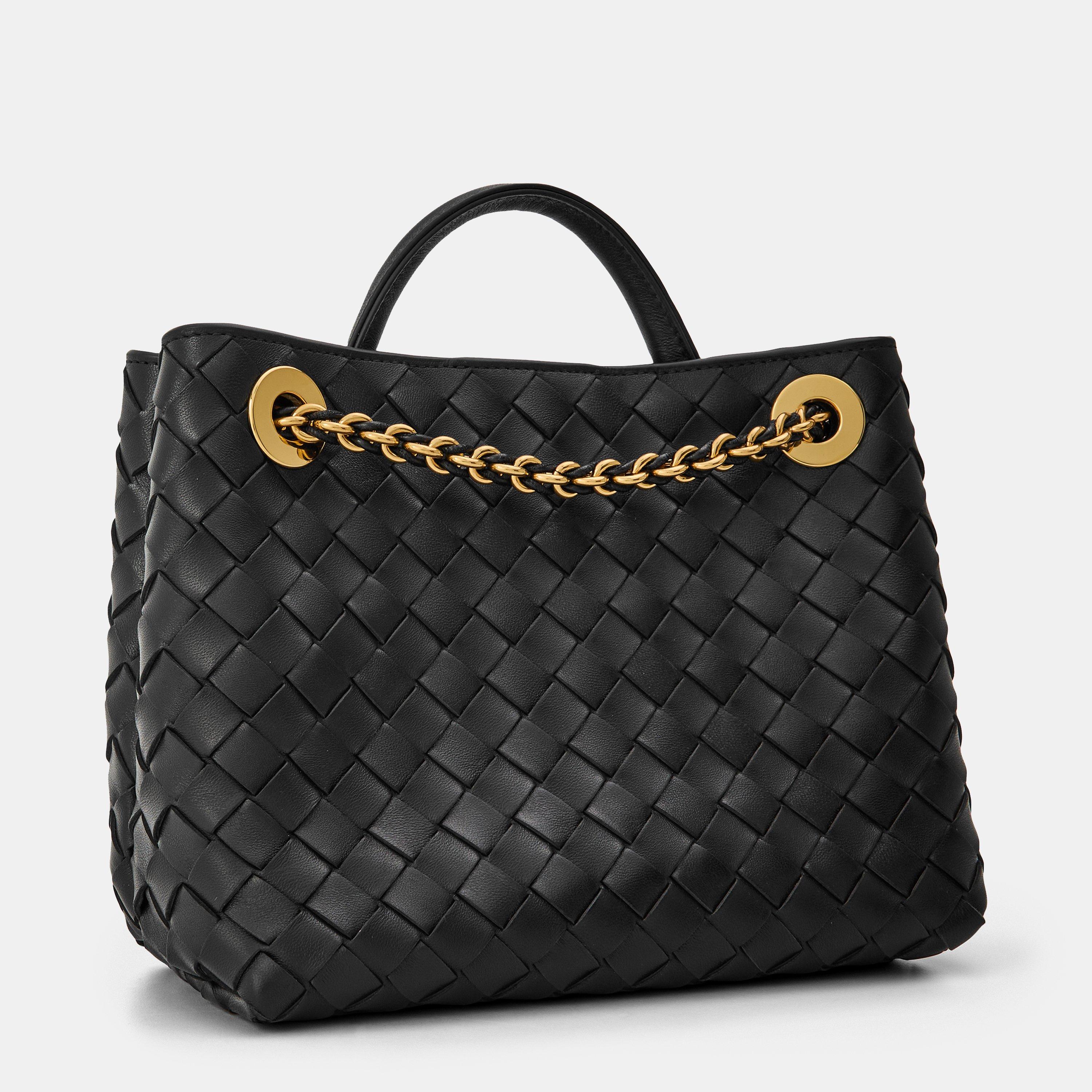 Black - Bottega Veneta - Small Andiamo With Chain - 2