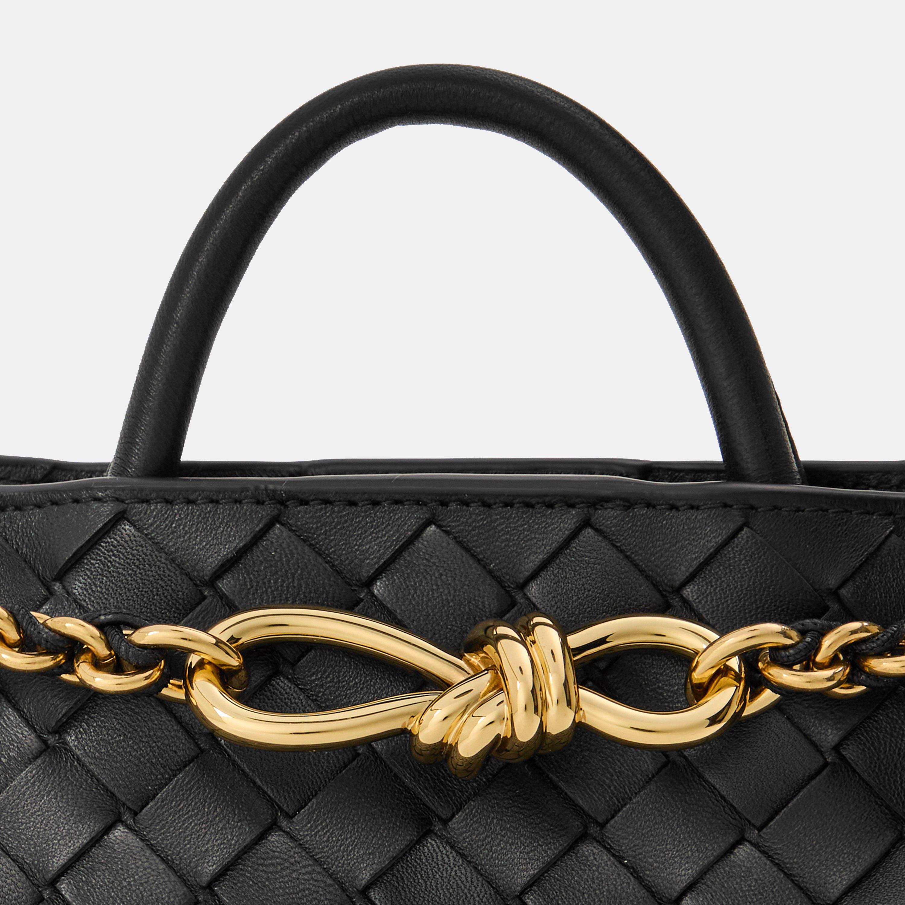 Black - Bottega Veneta - Small Andiamo With Chain - 4