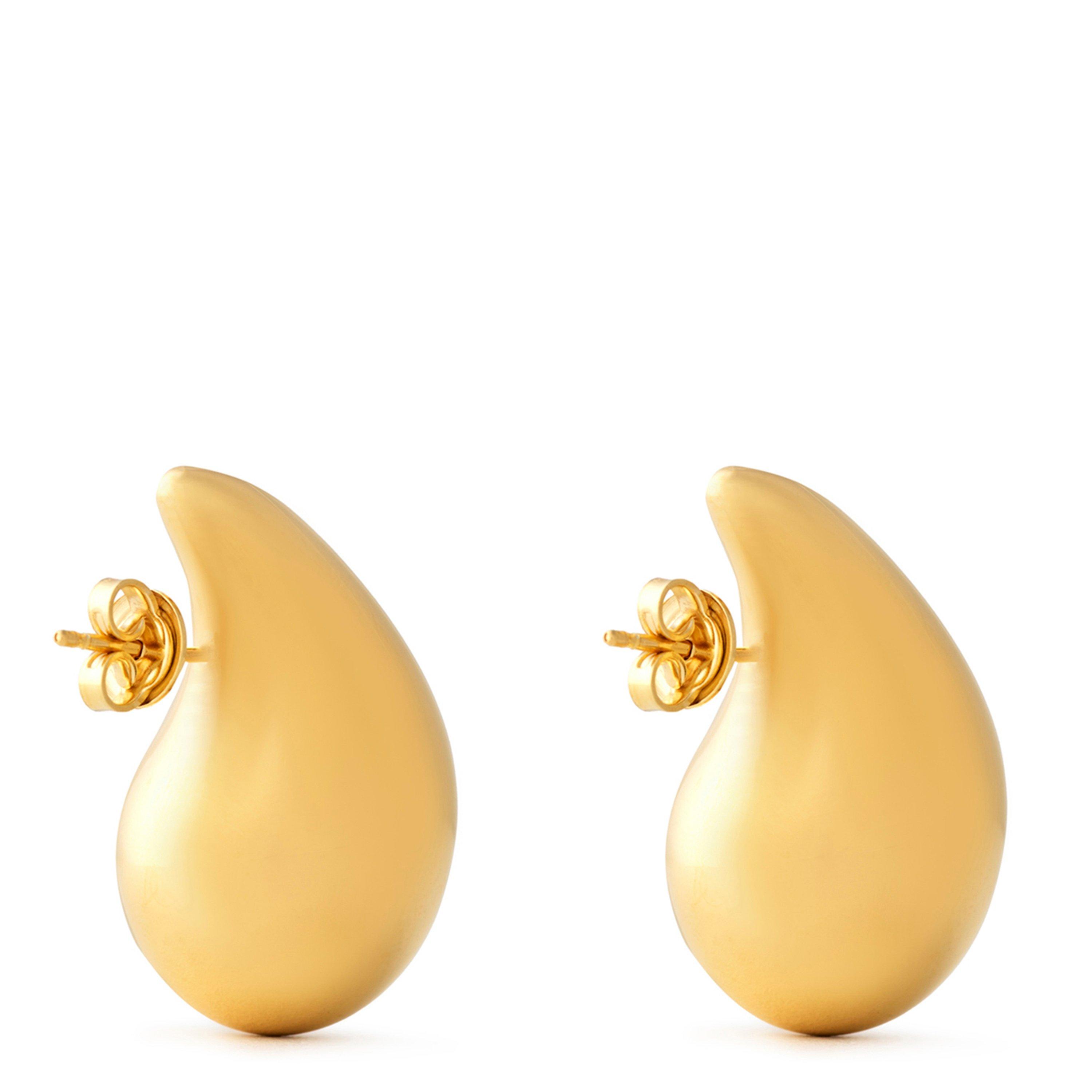 Gold - Bottega Veneta - Women's Small Drop Earrings - 1
