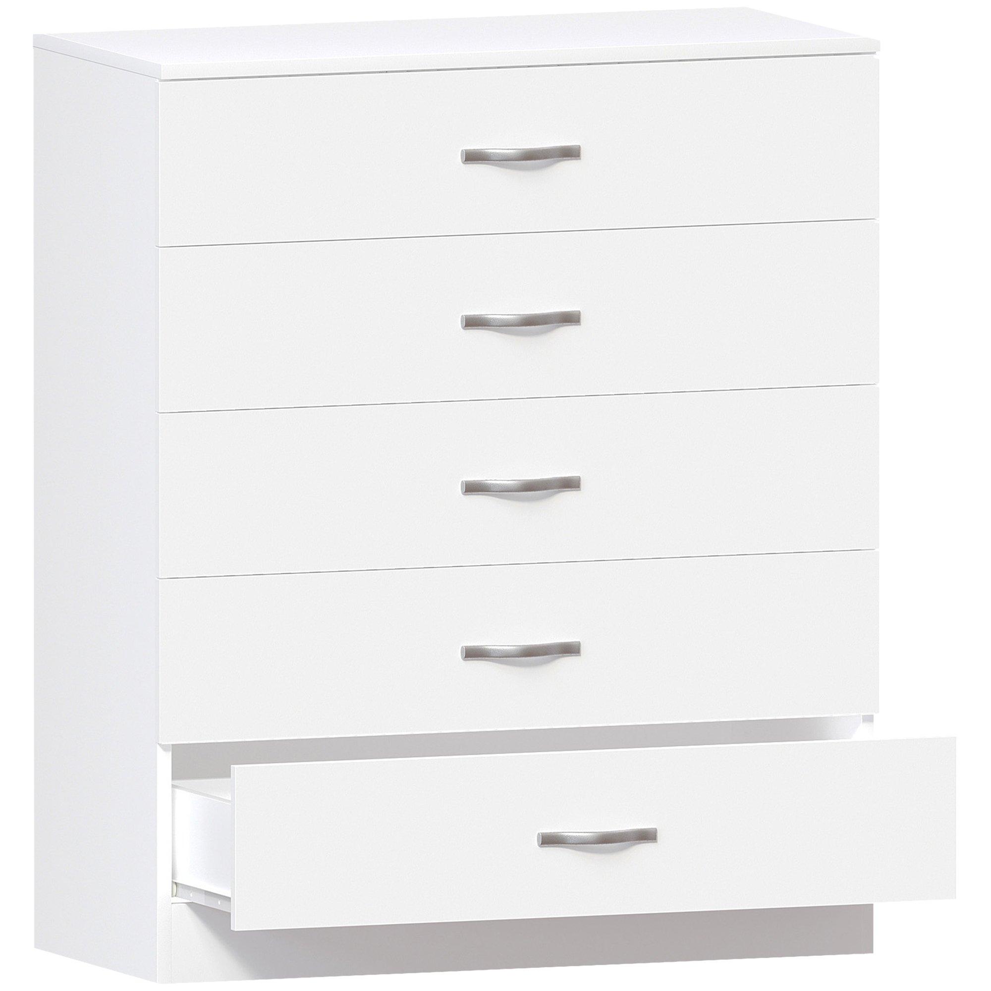 White - Lassic - Vida Designs Riano 5 Drawer Chest - 7