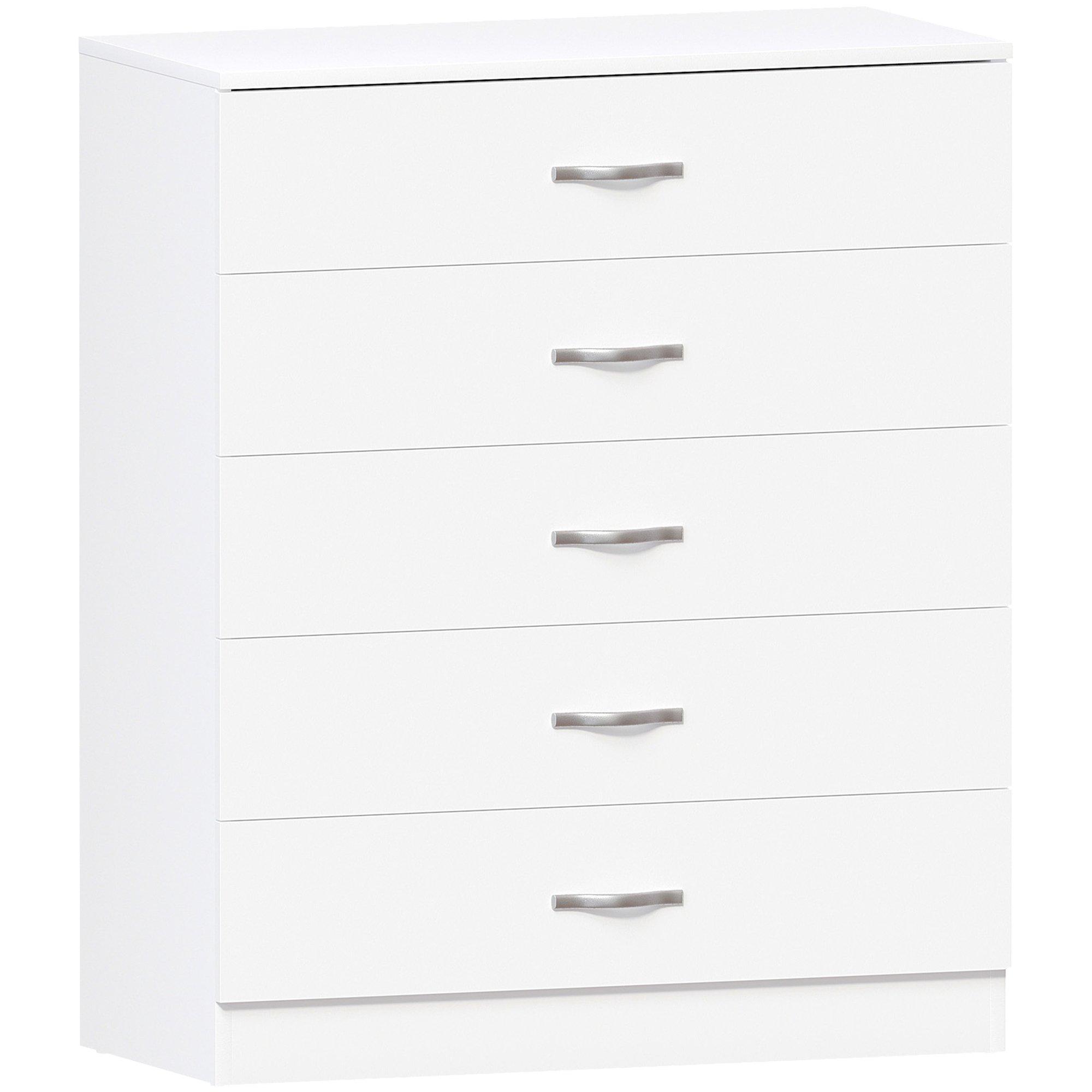 White - Lassic - Vida Designs Riano 5 Drawer Chest - 8