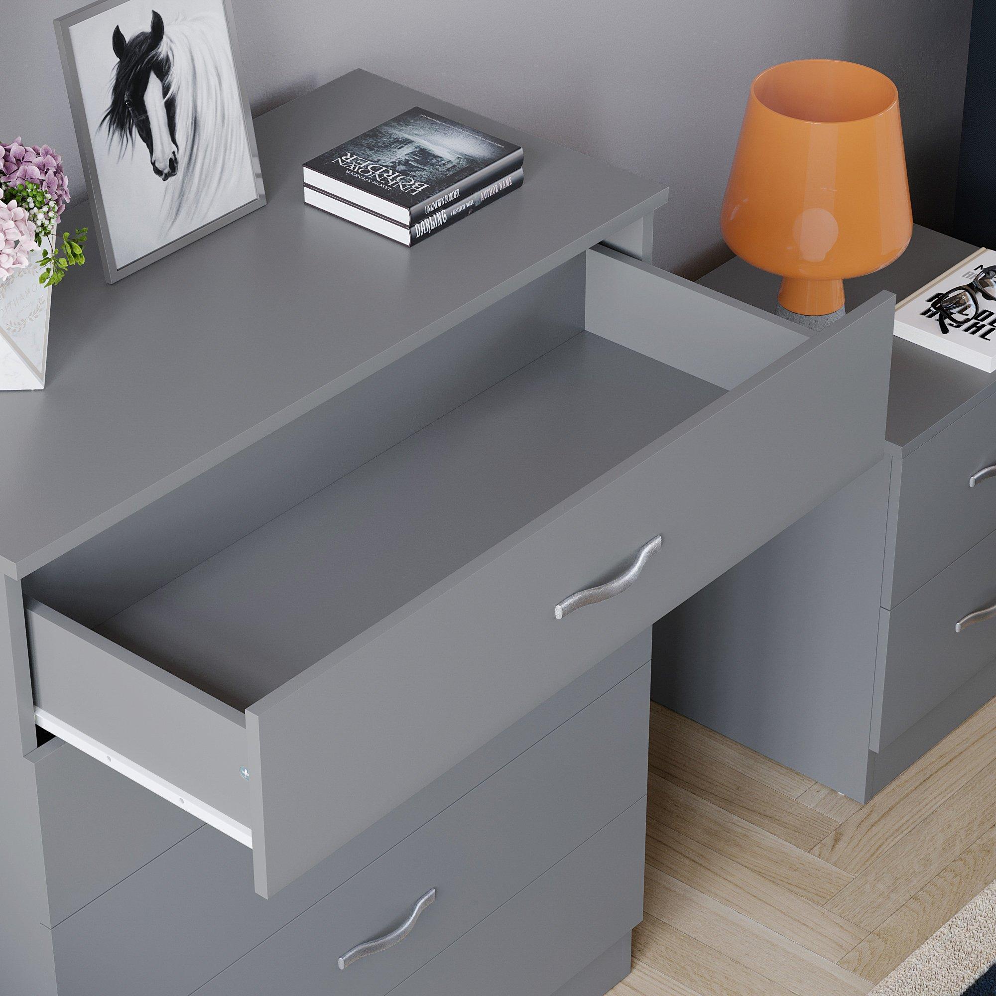 Grey - Lassic - Vida Designs Riano 5 Drawer Chest - 5