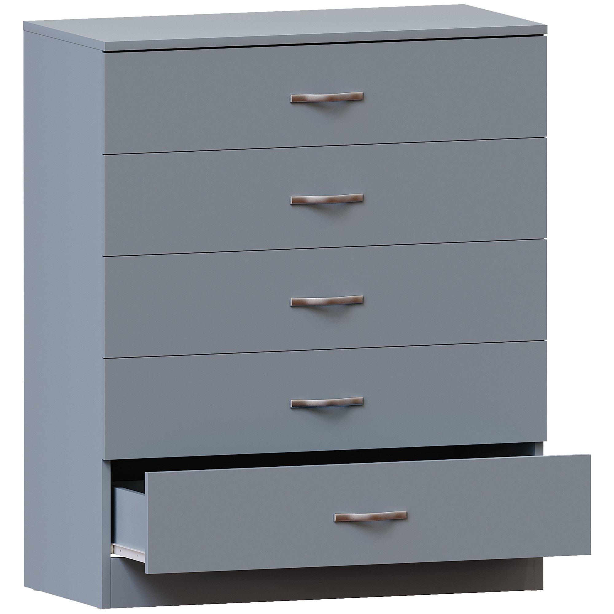 Grey - Lassic - Vida Designs Riano 5 Drawer Chest - 7