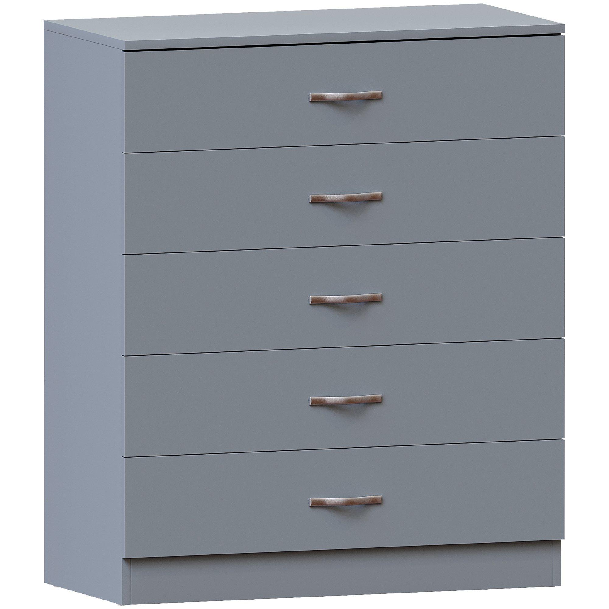 Grey - Lassic - Vida Designs Riano 5 Drawer Chest - 8