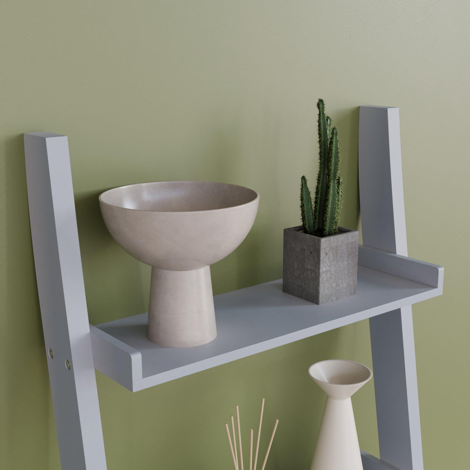 Grey - Lassic - Vida Designs York 4 Tier Ladder Bookcase - 6