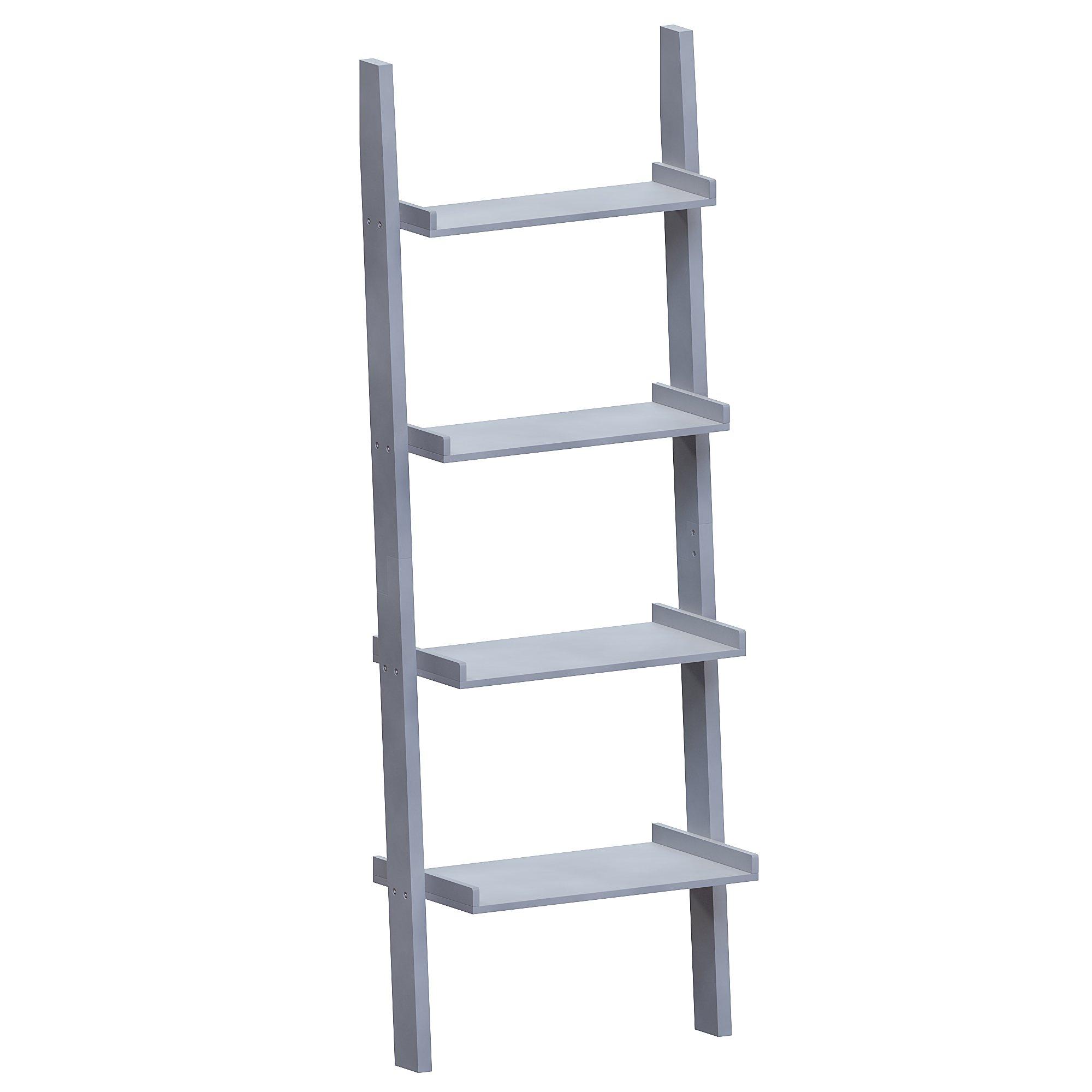 Grey - Lassic - Vida Designs York 4 Tier Ladder Bookcase - 8