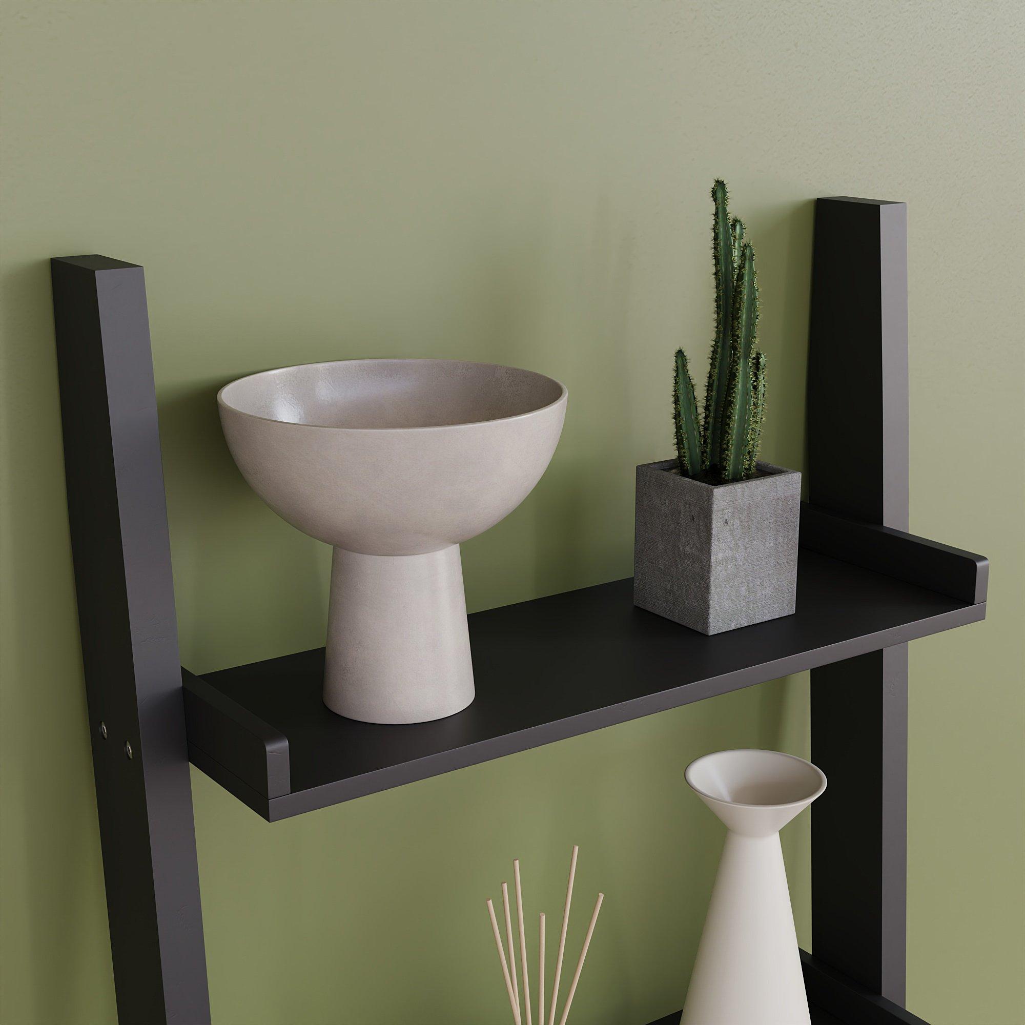 Black - Lassic - Vida Designs York 4 Tier Ladder Bookcase - 6