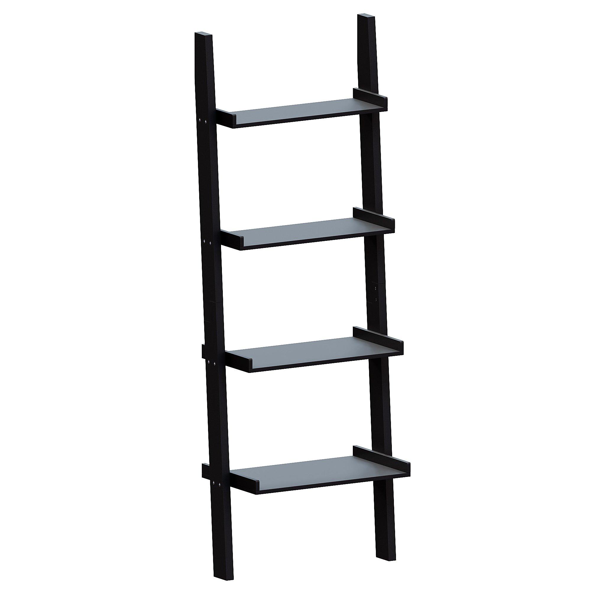 Black - Lassic - Vida Designs York 4 Tier Ladder Bookcase - 8