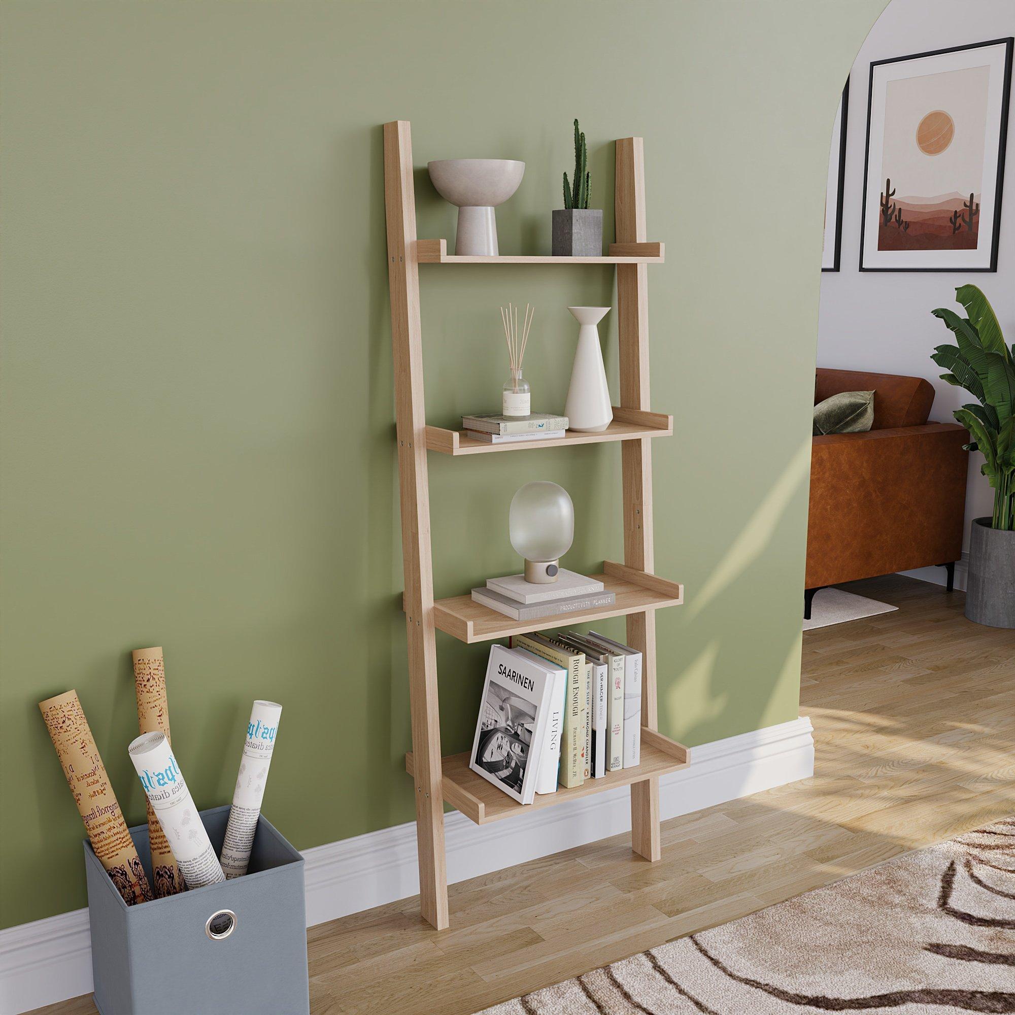 Vida Designs York 4 Tier Ladder Bookcase