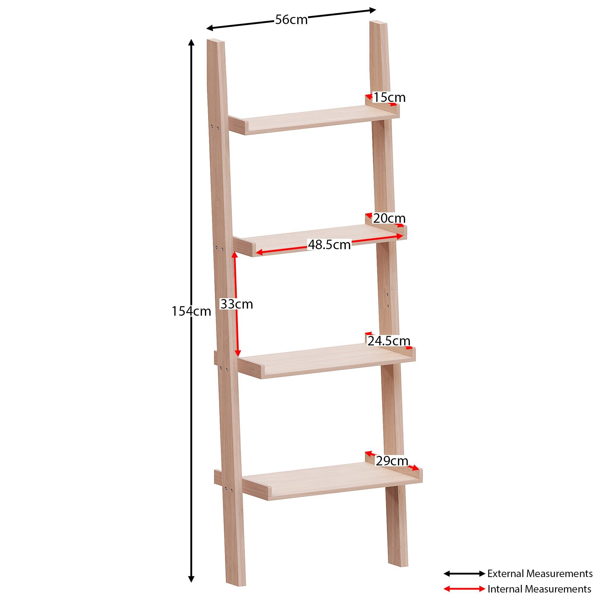 Pine - Lassic - Vida Designs York 4 Tier Ladder Bookcase - 2