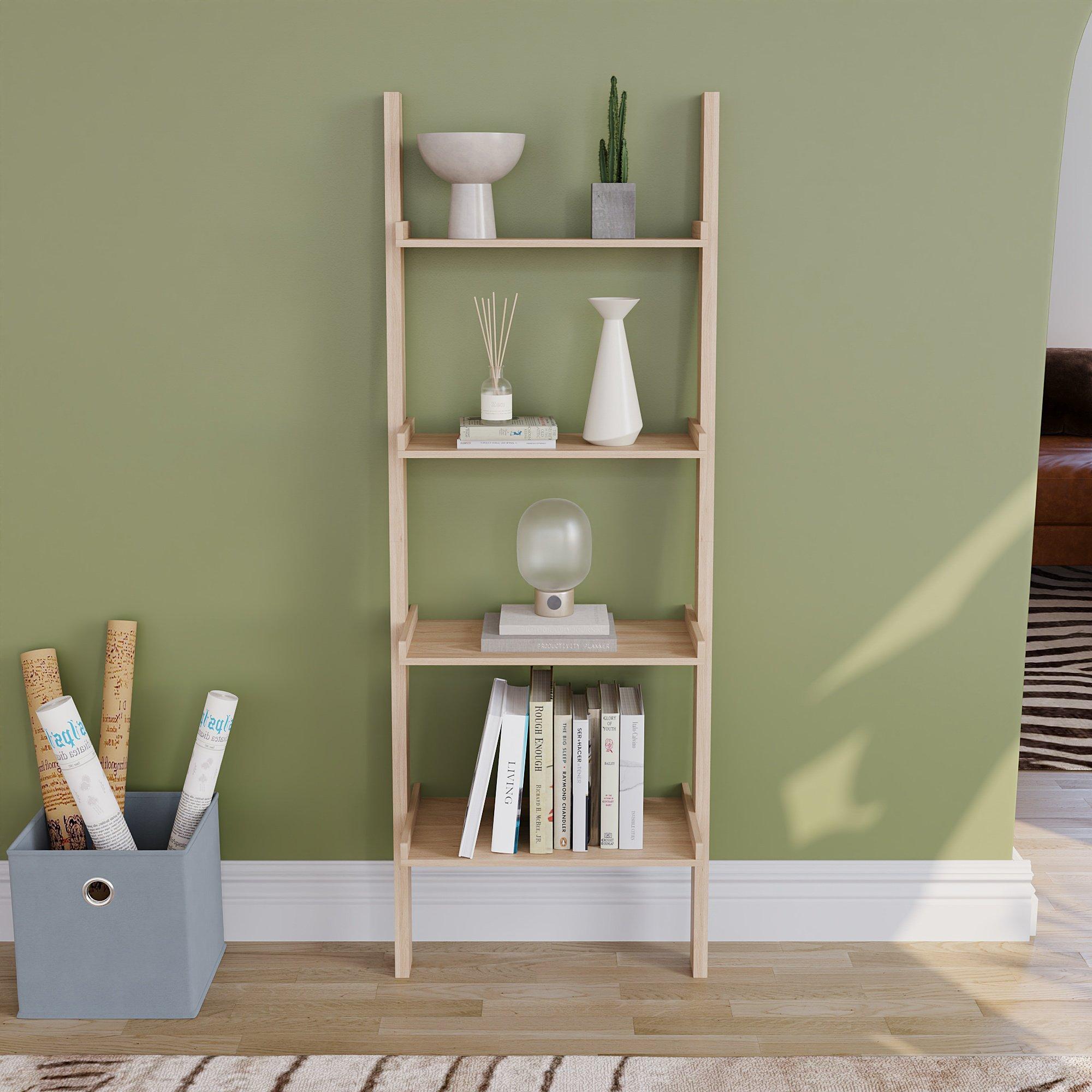 Pine - Lassic - Vida Designs York 4 Tier Ladder Bookcase - 3