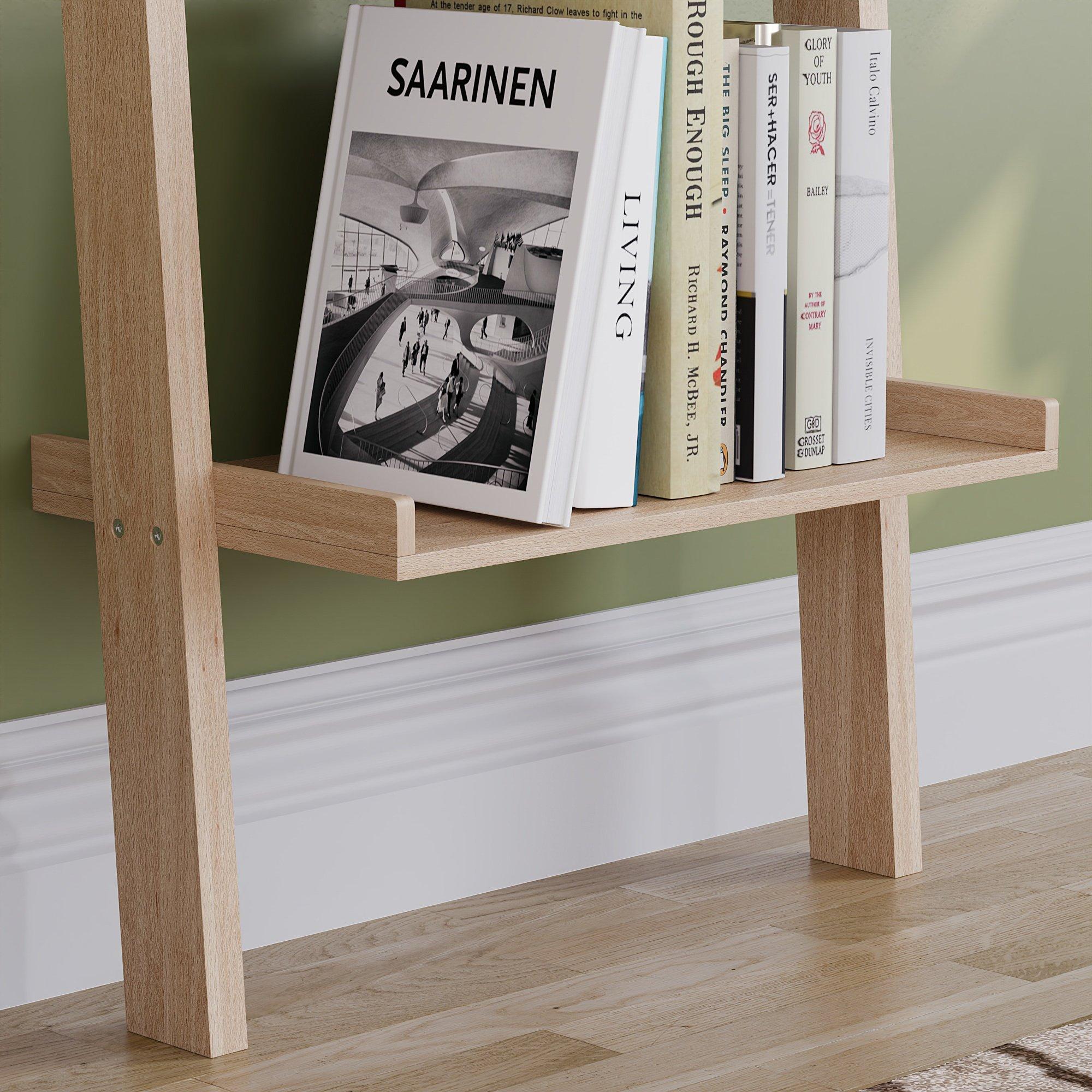 Pine - Lassic - Vida Designs York 4 Tier Ladder Bookcase - 5