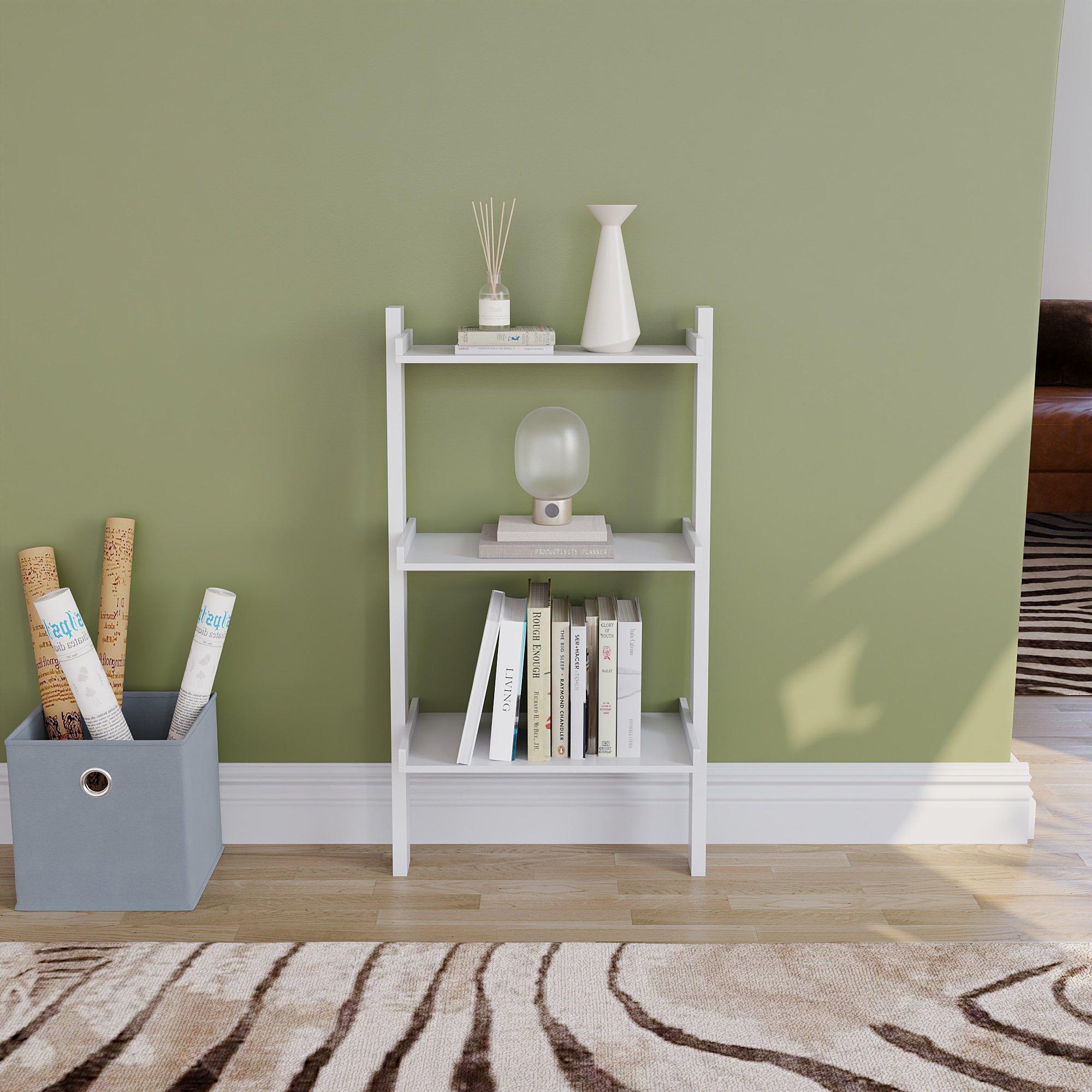 White - Lassic - Vida Designs York 3 Tier Ladder Bookcase - 3