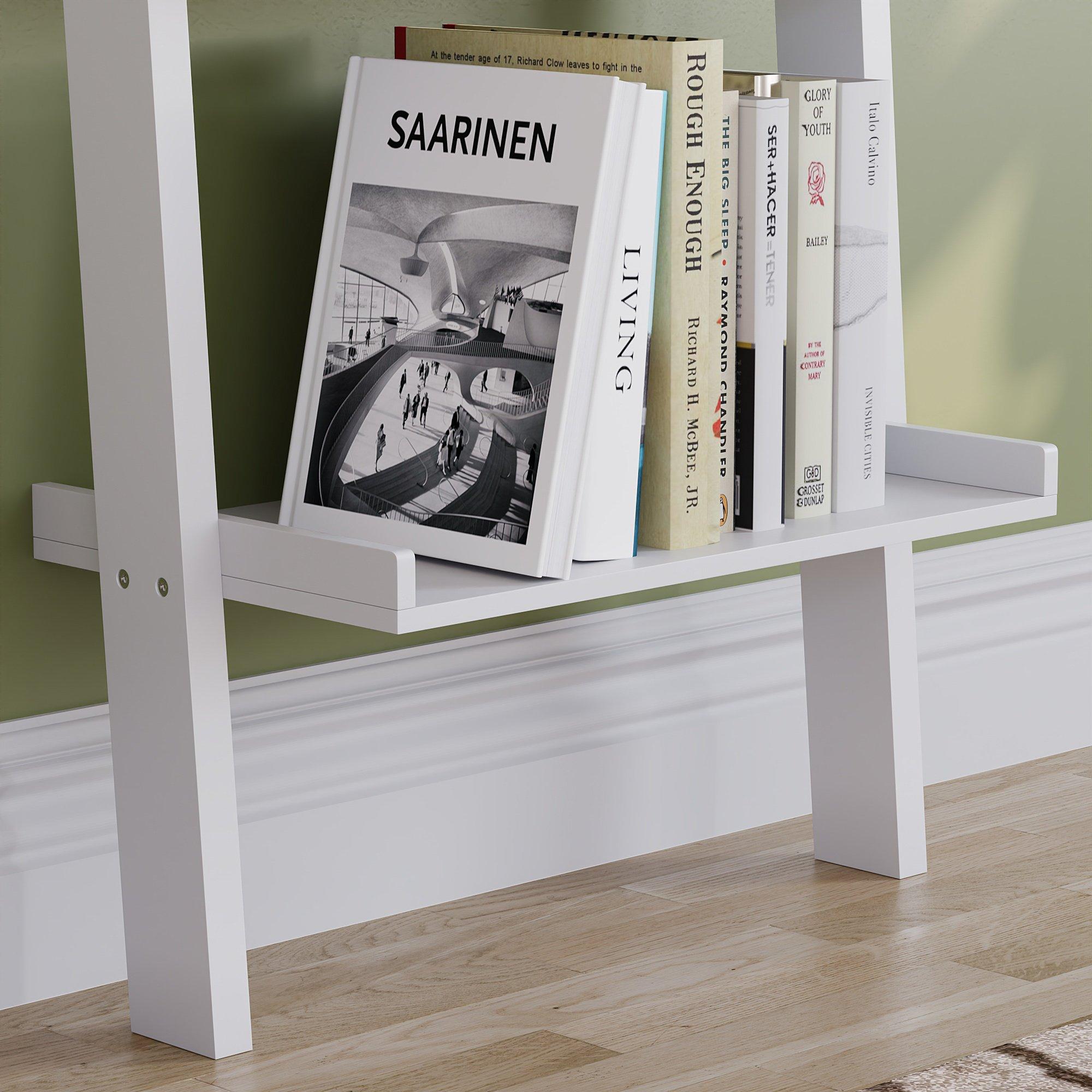 White - Lassic - Vida Designs York 3 Tier Ladder Bookcase - 4