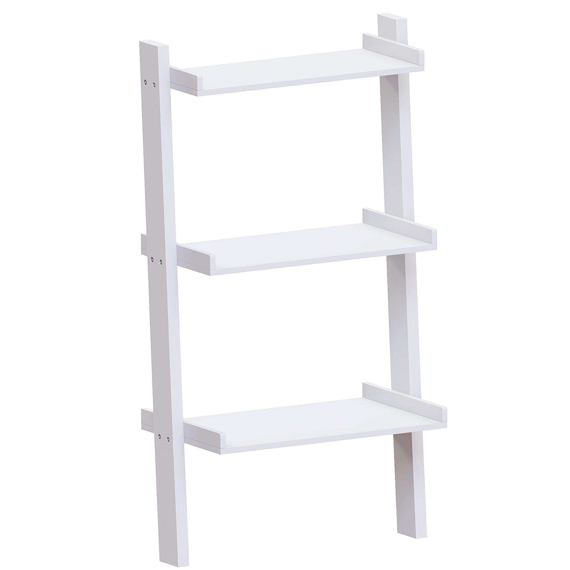 White - Lassic - Vida Designs York 3 Tier Ladder Bookcase - 8