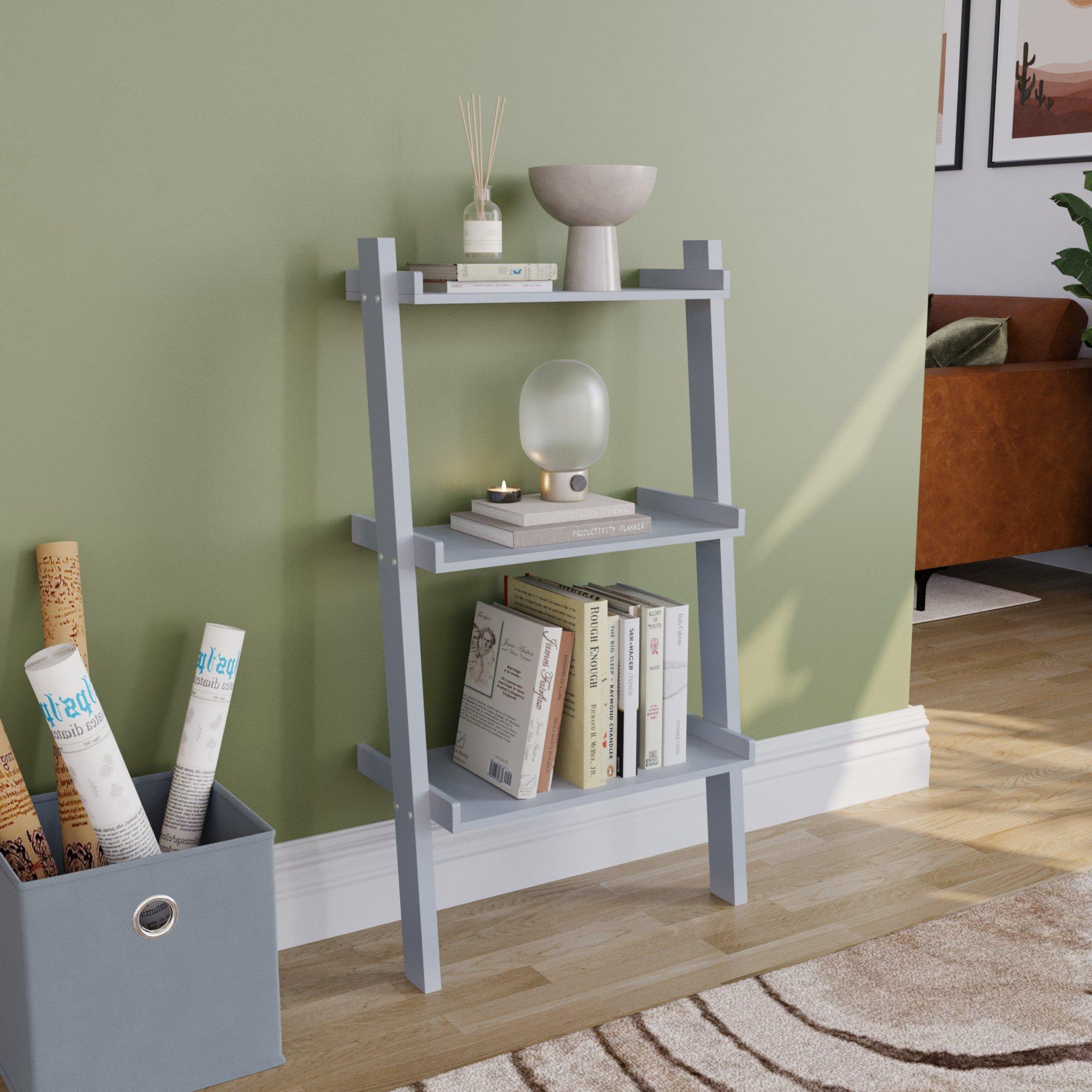 Vida Designs York 3 Tier Ladder Bookcase