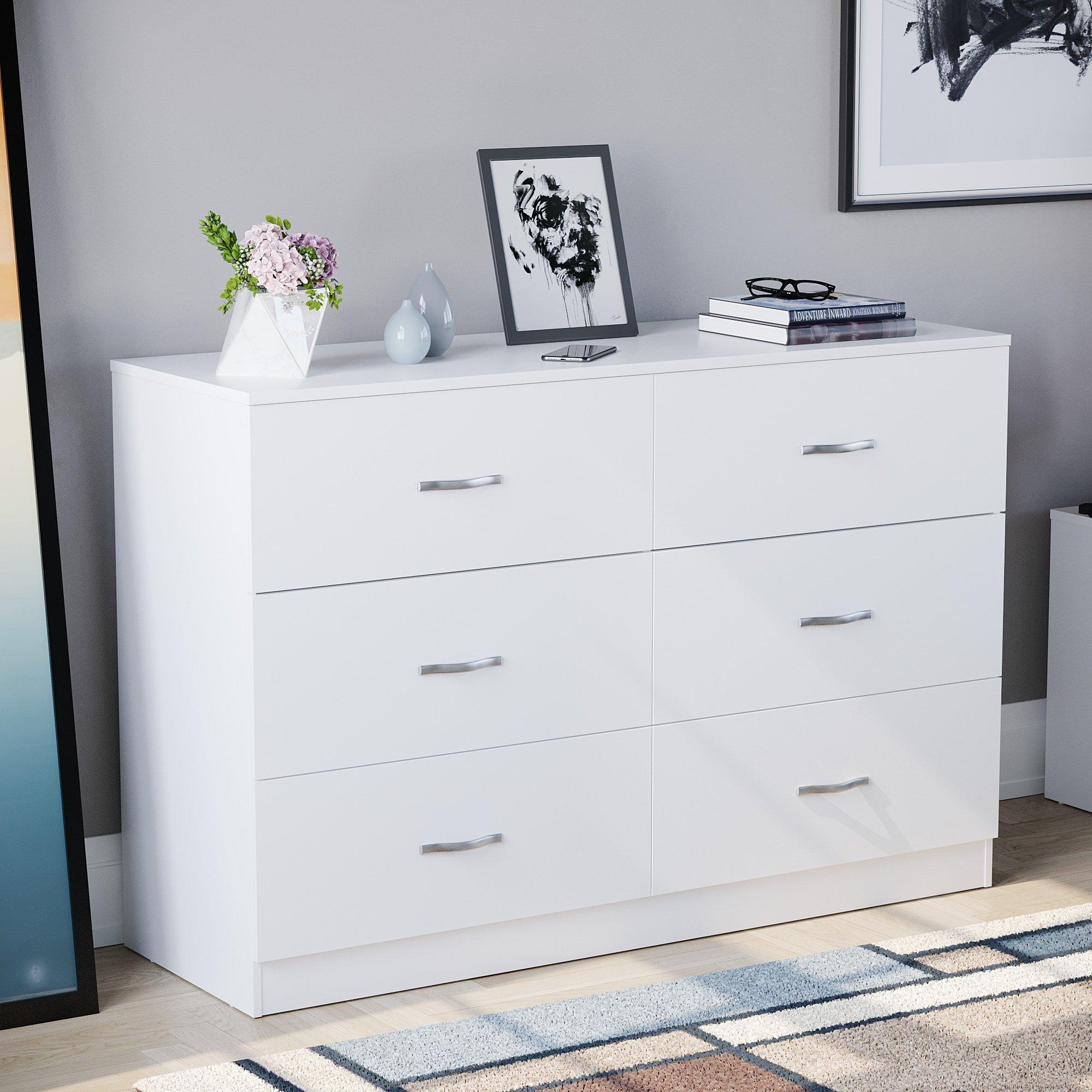 Lassic  Vida Designs Riano 6 Drawer Chest - White - 6 Drawers