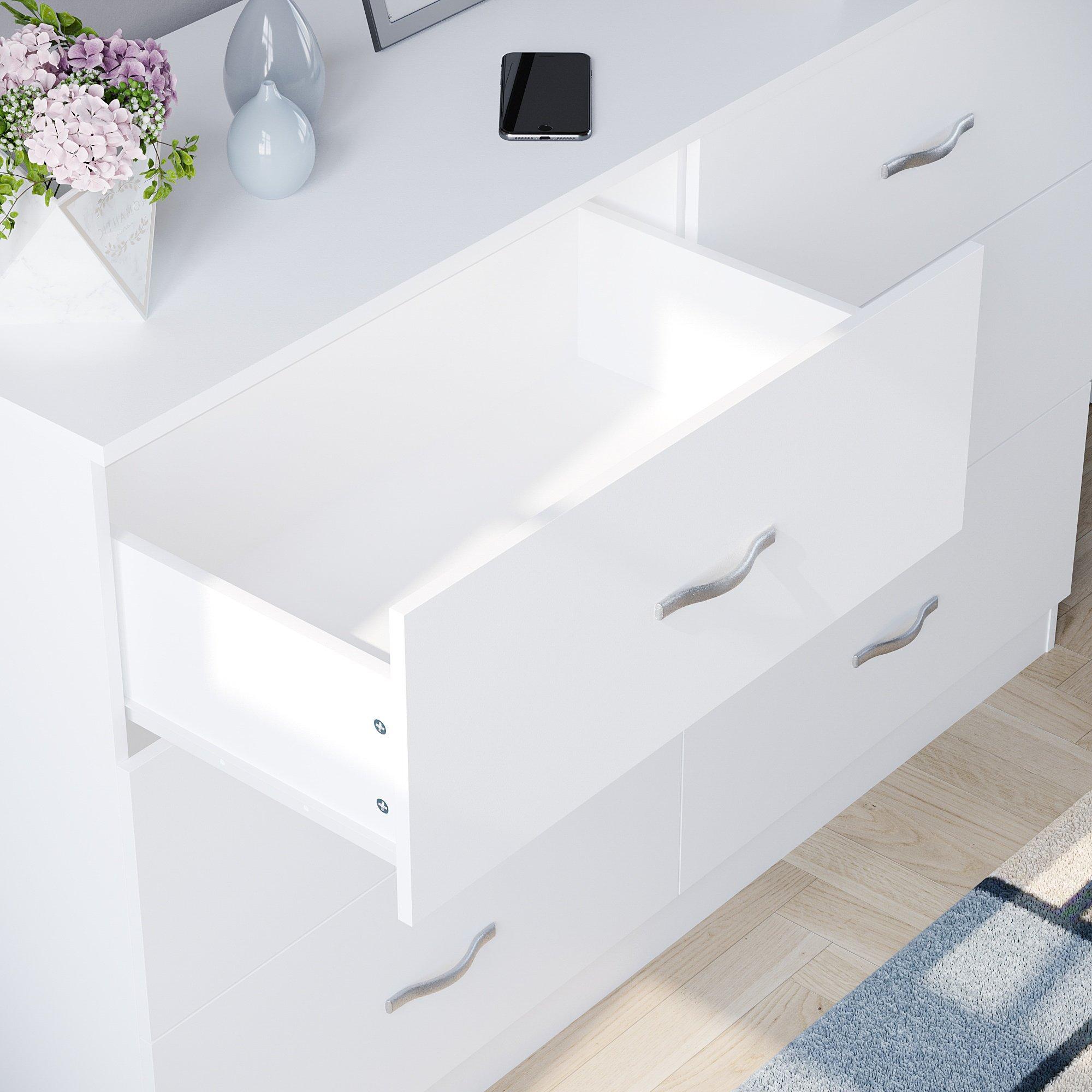White - Lassic - Vida Designs Riano 6 Drawer Chest - 5