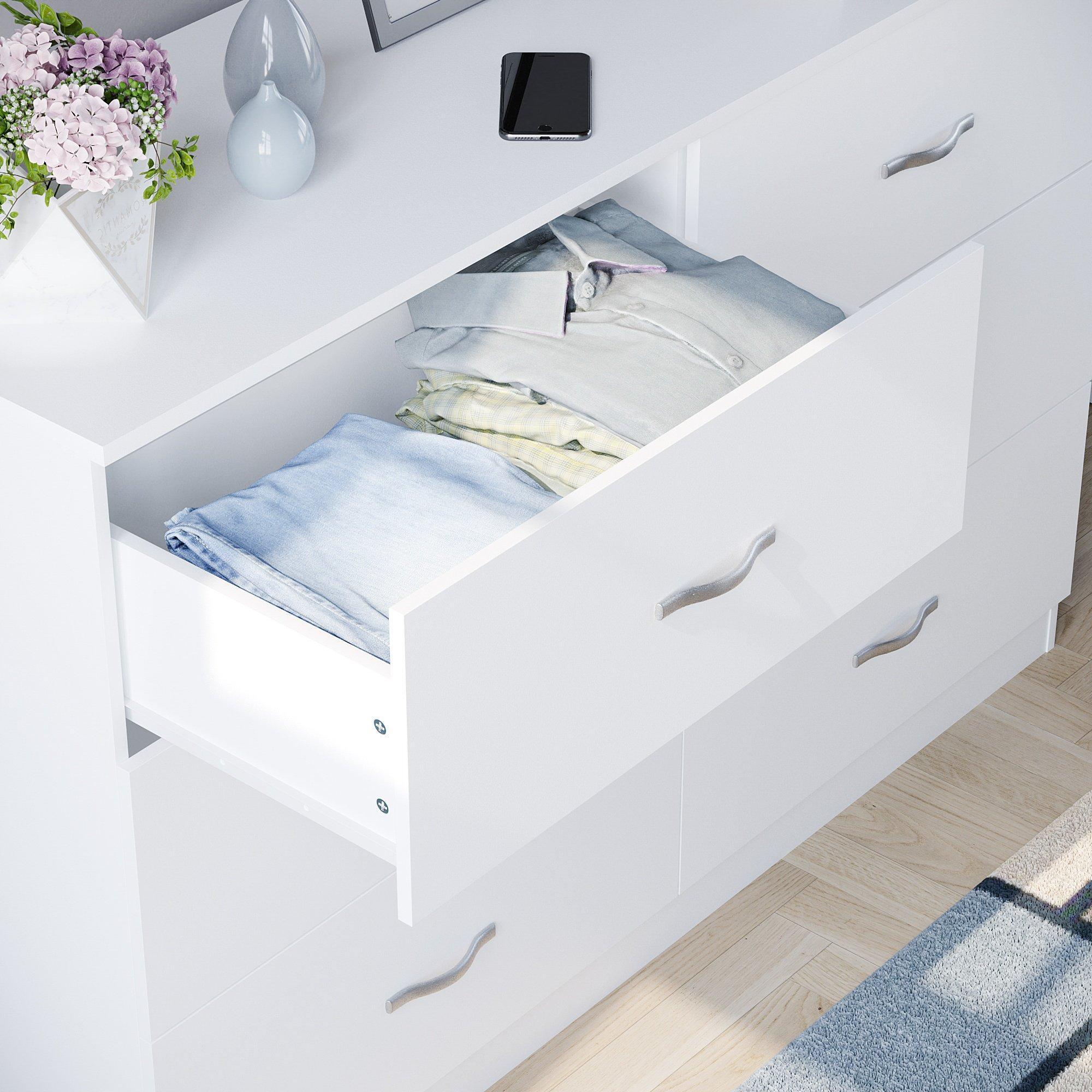White - Lassic - Vida Designs Riano 6 Drawer Chest - 6