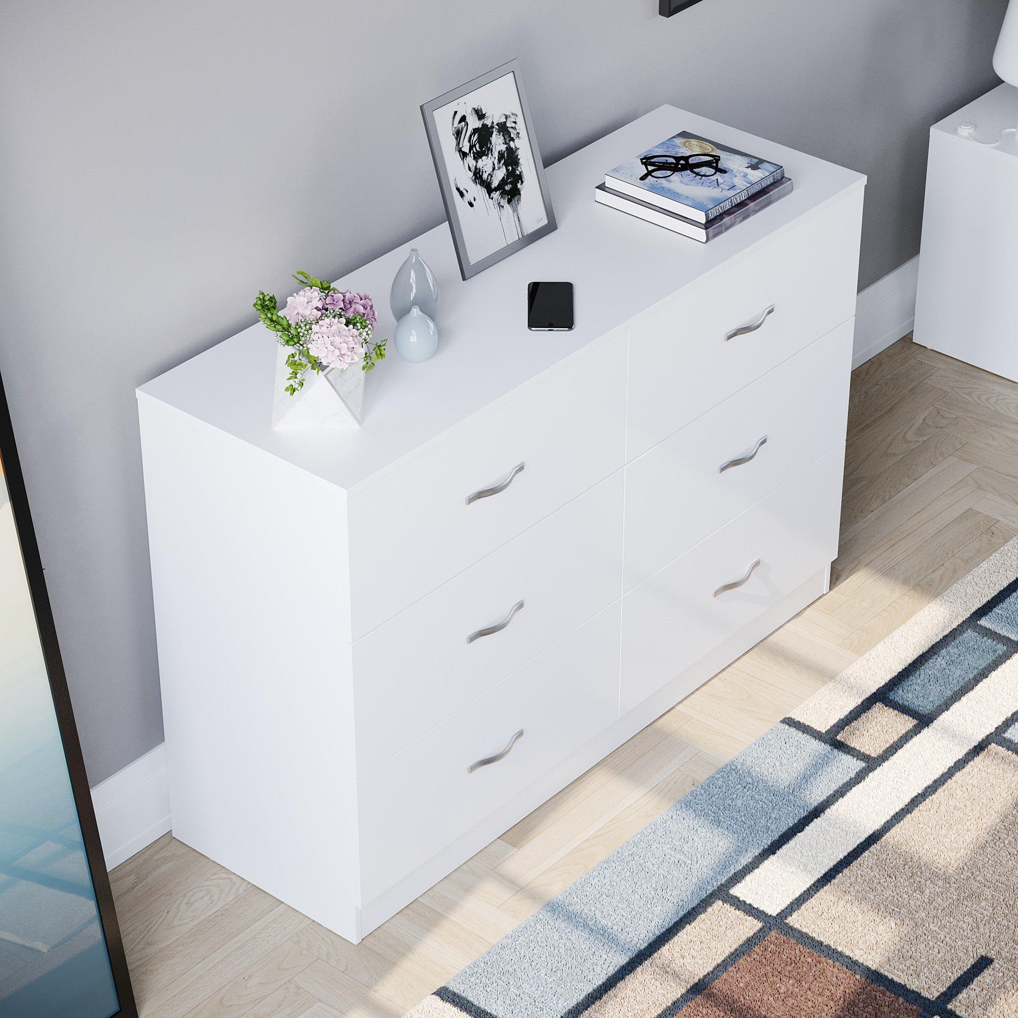White - Lassic - Vida Designs Riano 6 Drawer Chest - 7