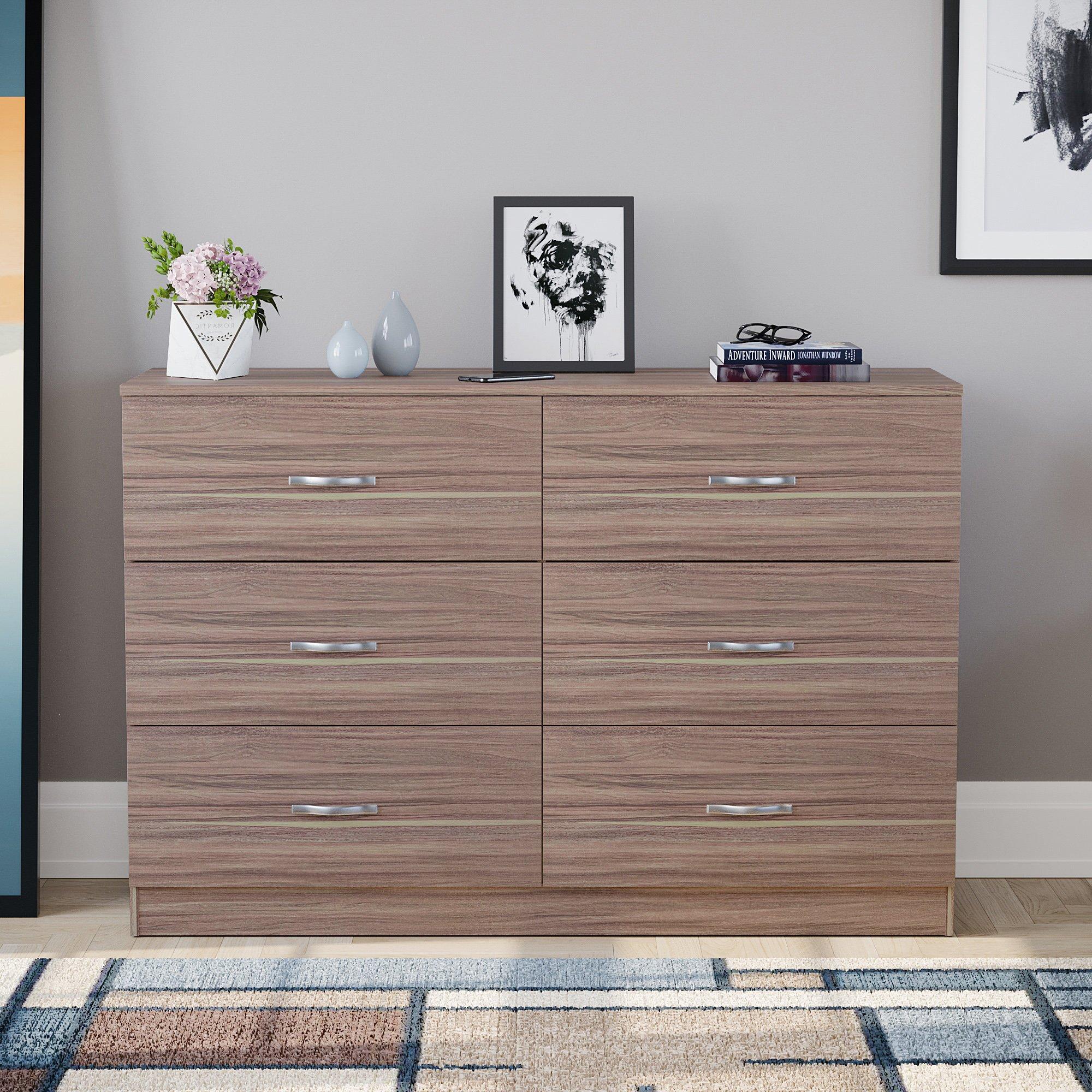 Walnut - Lassic - Vida Designs Riano 6 Drawer Chest - 3