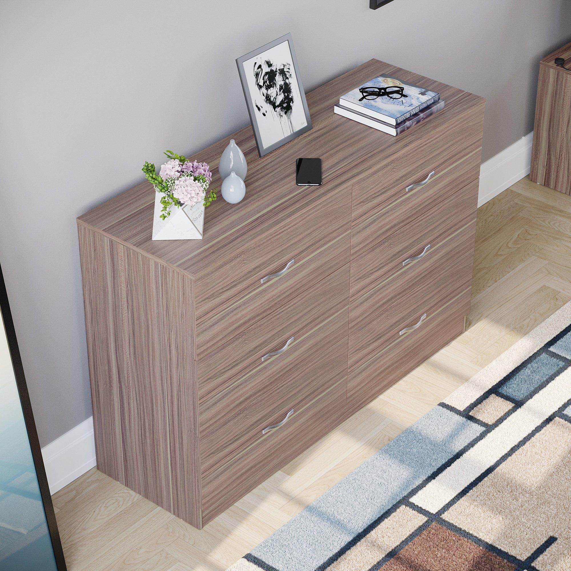 Walnut - Lassic - Vida Designs Riano 6 Drawer Chest - 6