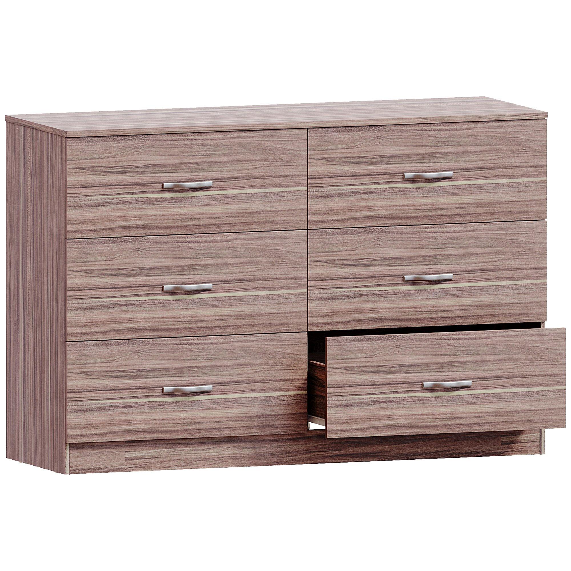 Walnut - Lassic - Vida Designs Riano 6 Drawer Chest - 7