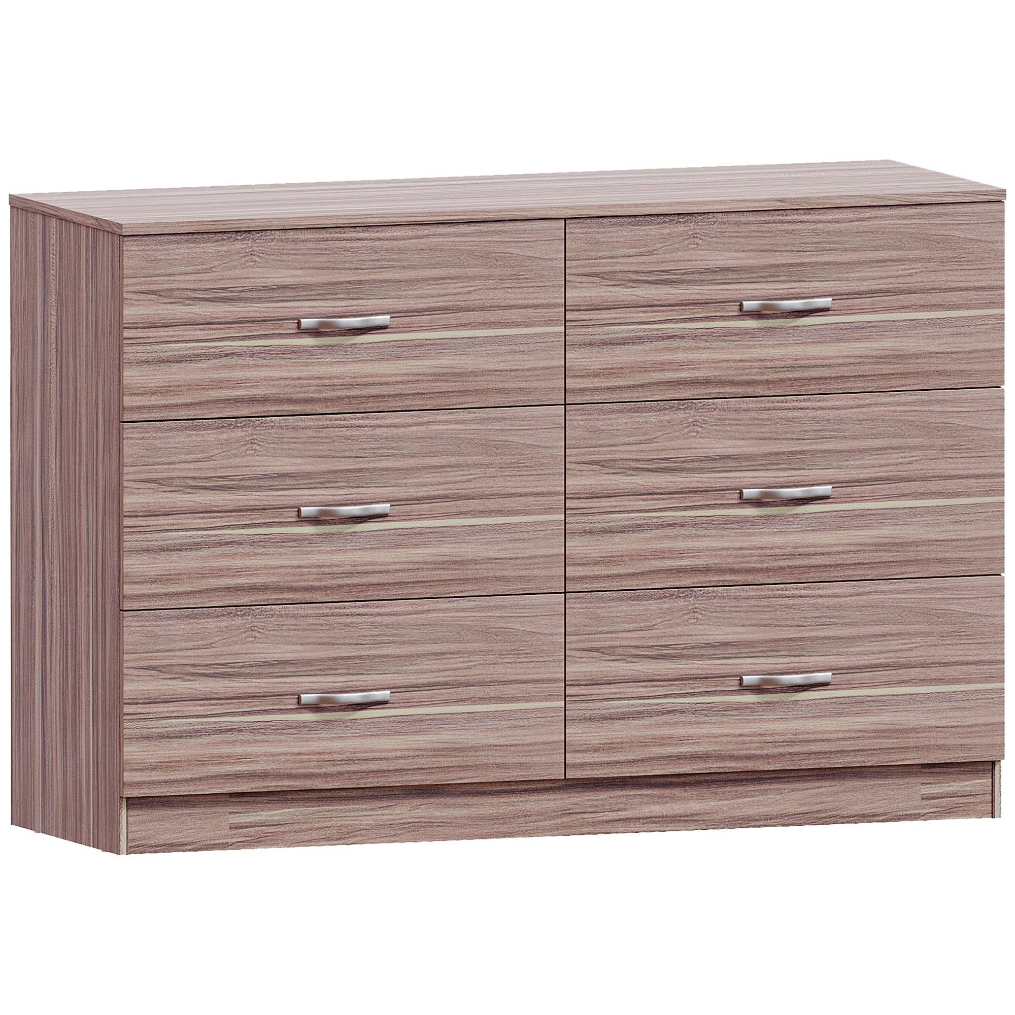 Walnut - Lassic - Vida Designs Riano 6 Drawer Chest - 8