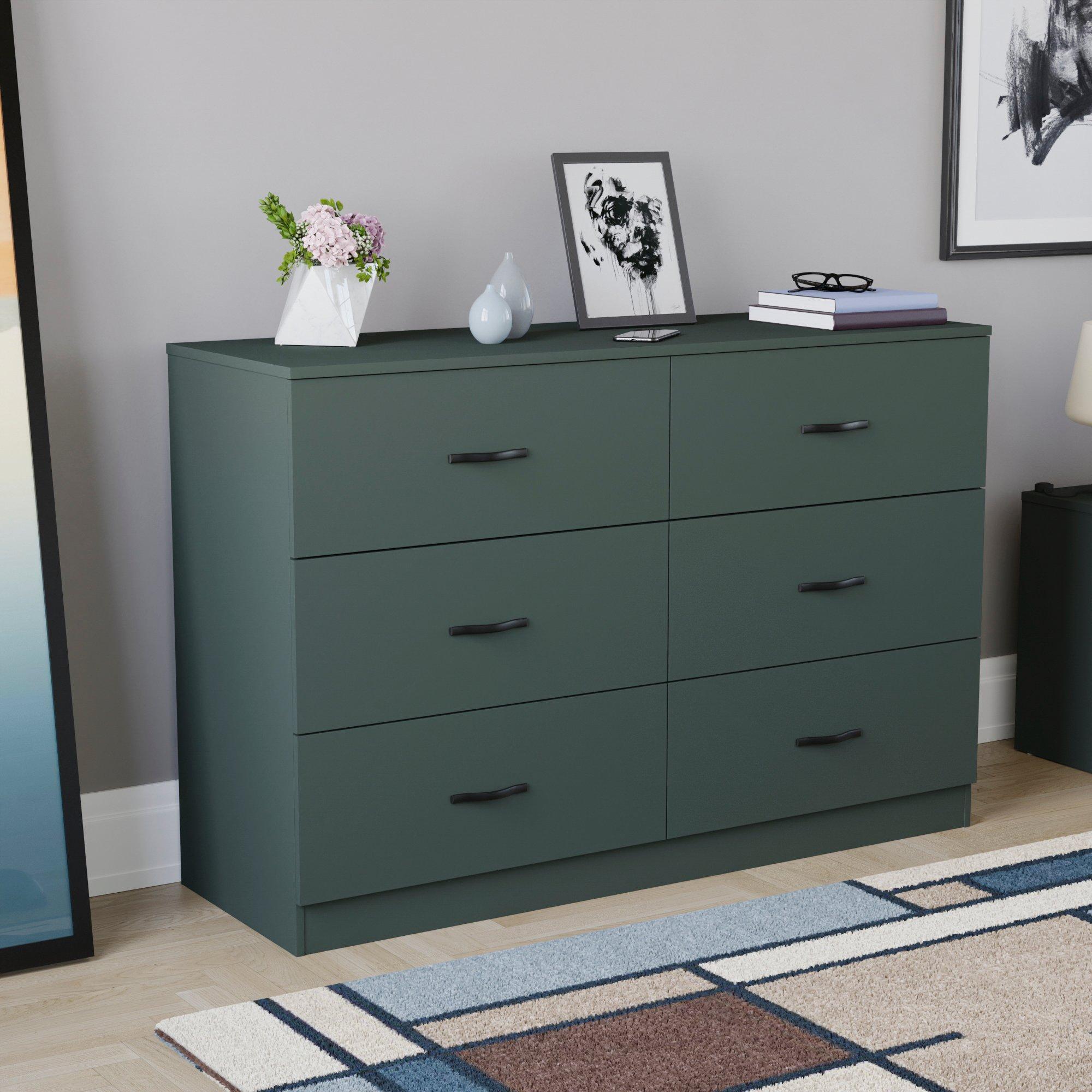 Lassic  Vida Designs Riano 6 Drawer Chest - Jasper Green - 6 Drawers