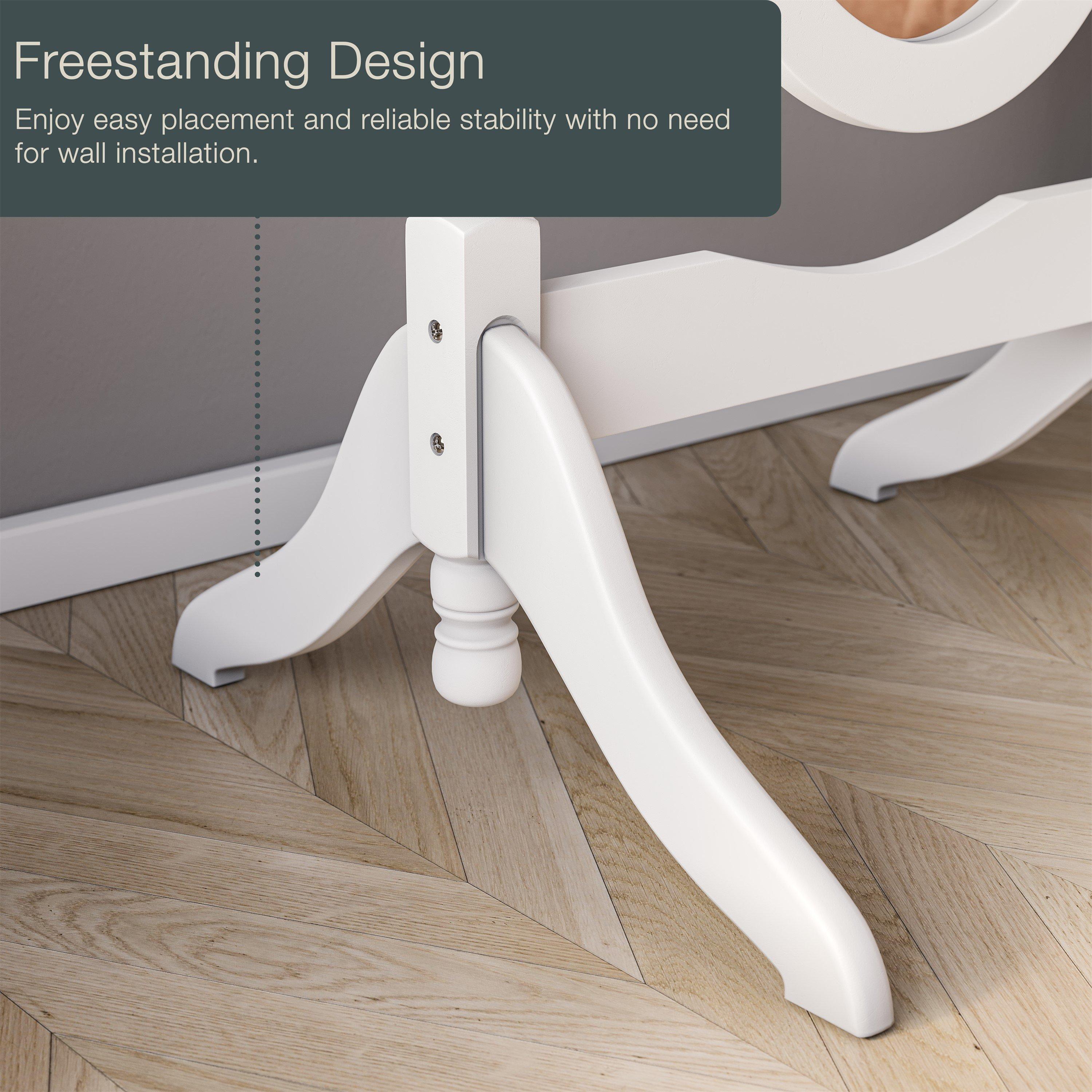 White - Lassic - Vida Designs Nishano Oval Cheval Mirror - 3