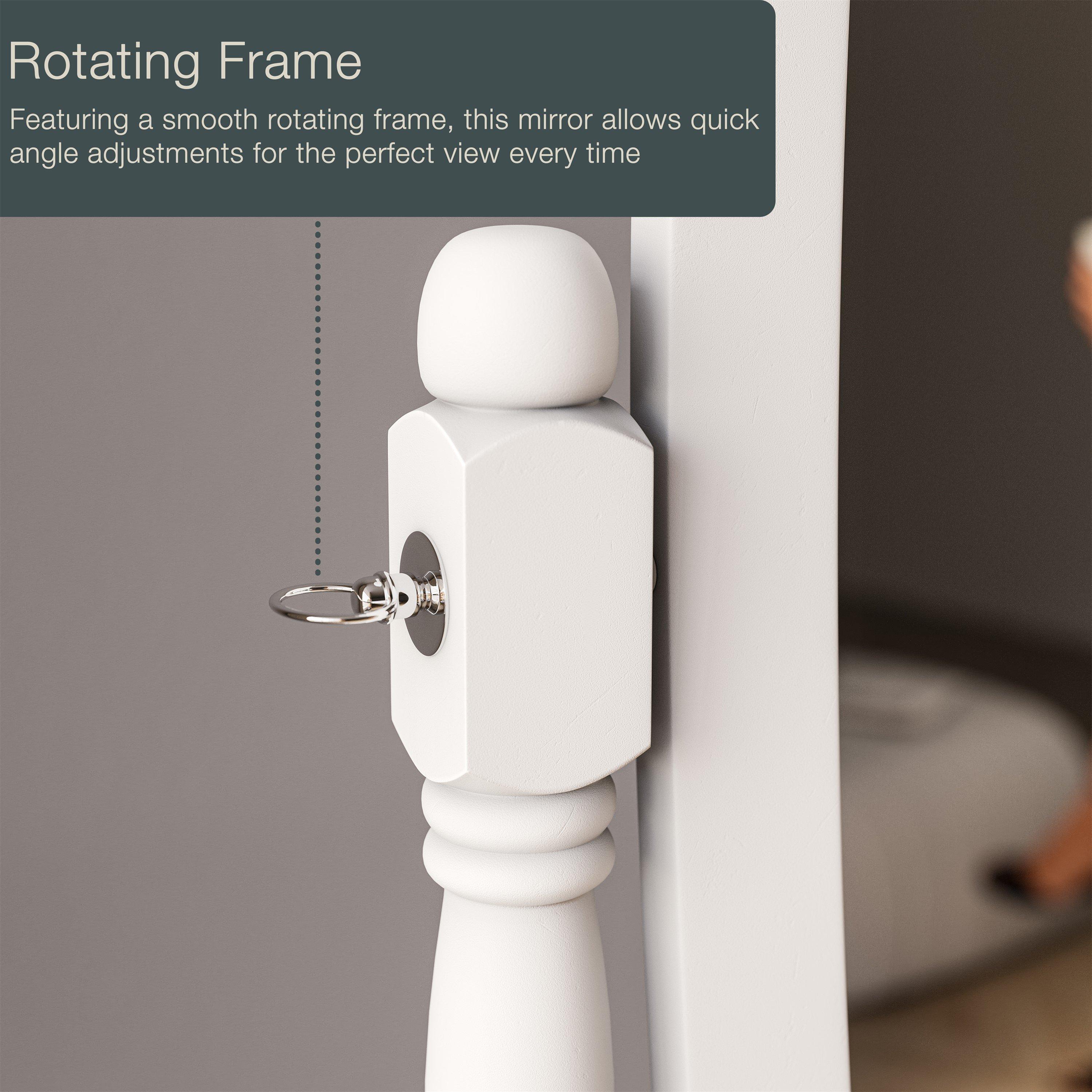 White - Lassic - Vida Designs Nishano Oval Cheval Mirror - 4