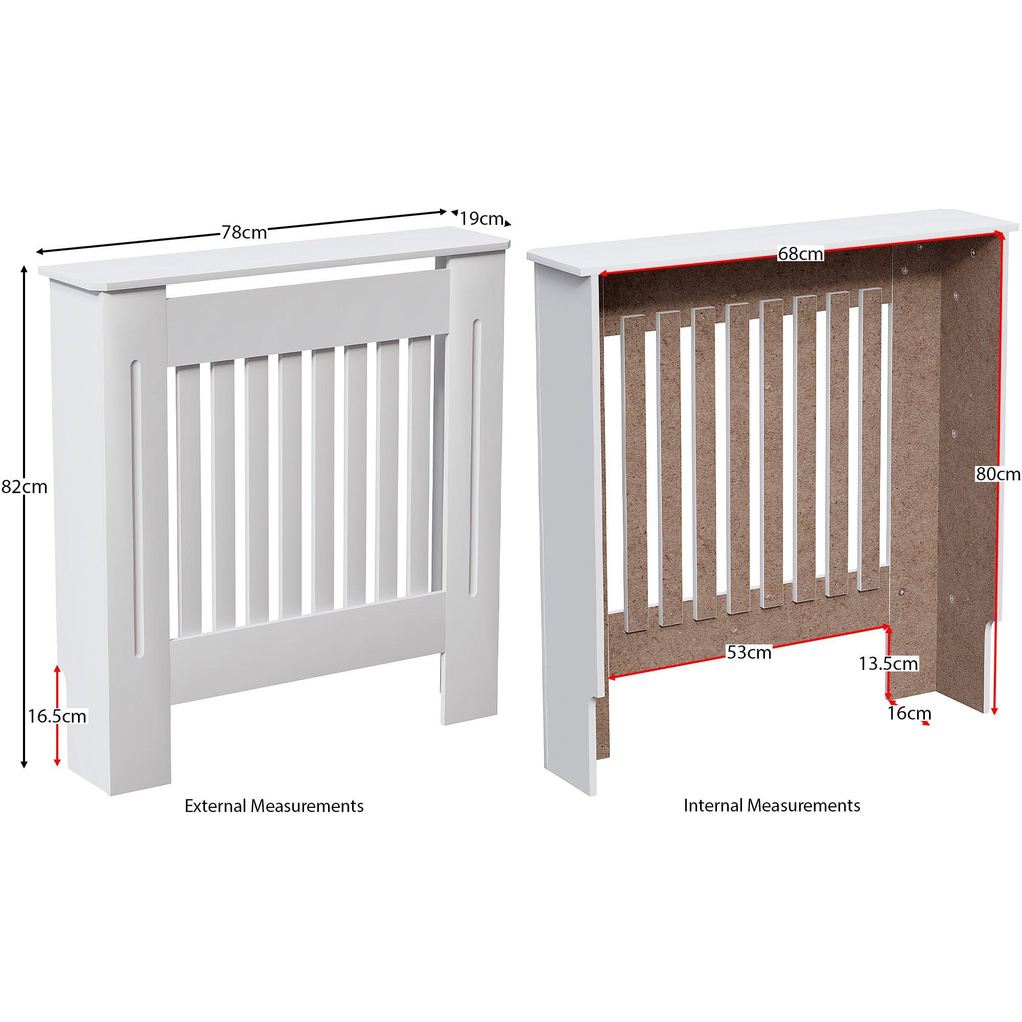 White - Lassic - Vida Designs Chelsea Radiator Cover, Small - 2