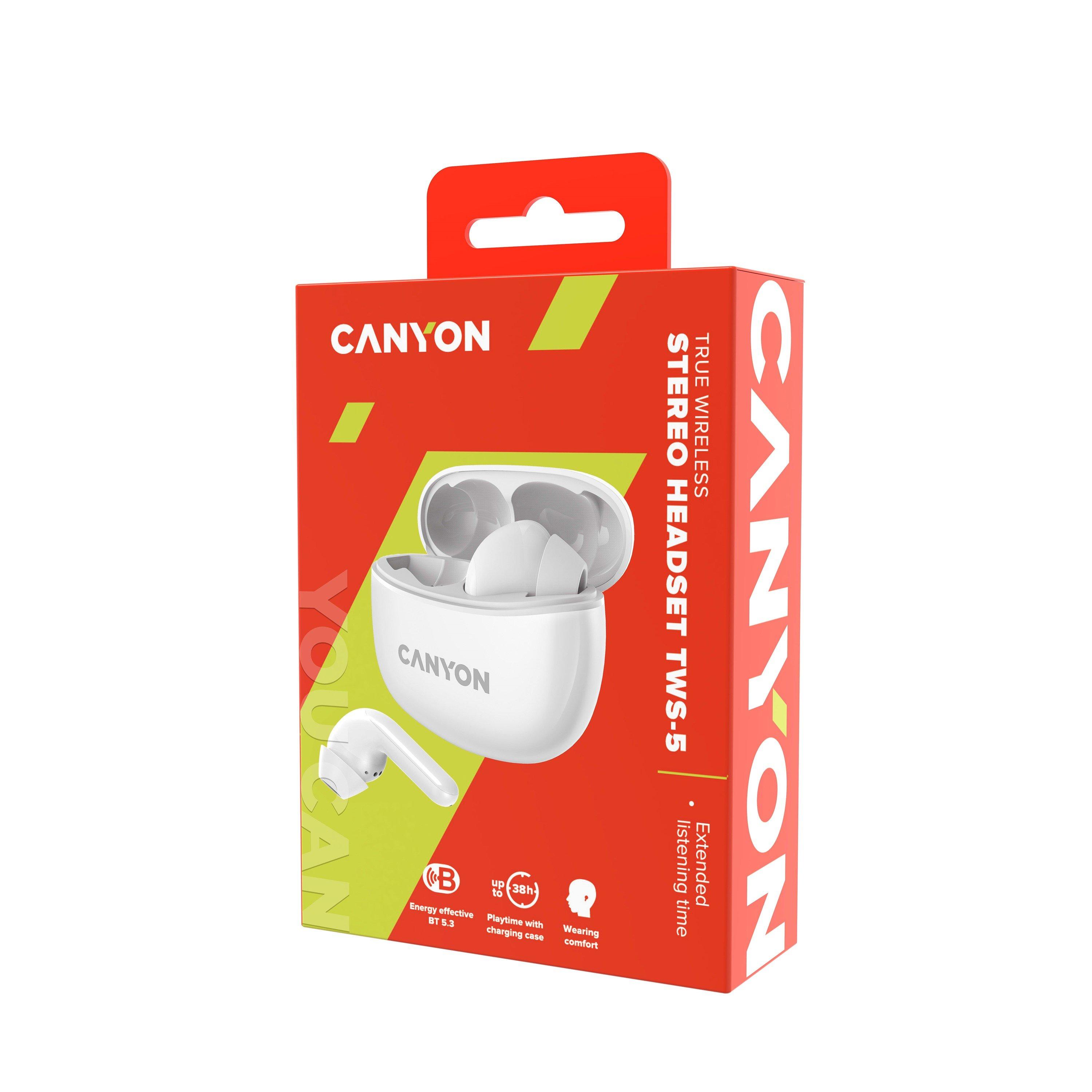 Merchandise - Canyon - True Wireless Headset TWS-5 White - 4