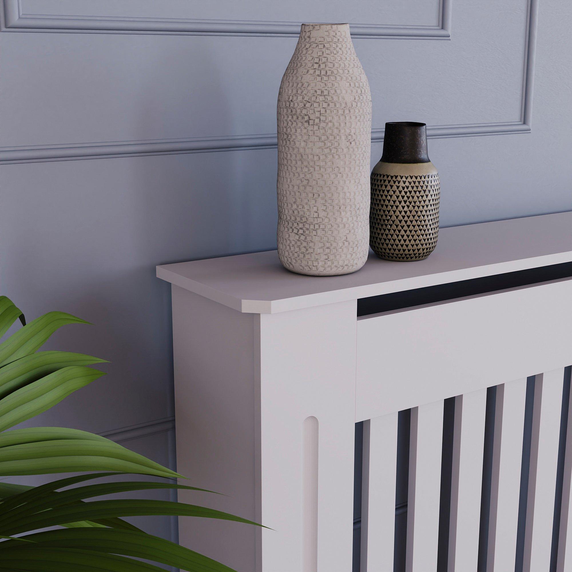 White - Lassic - Vida Designs Chelsea Radiator Cover, Extra Large - 5