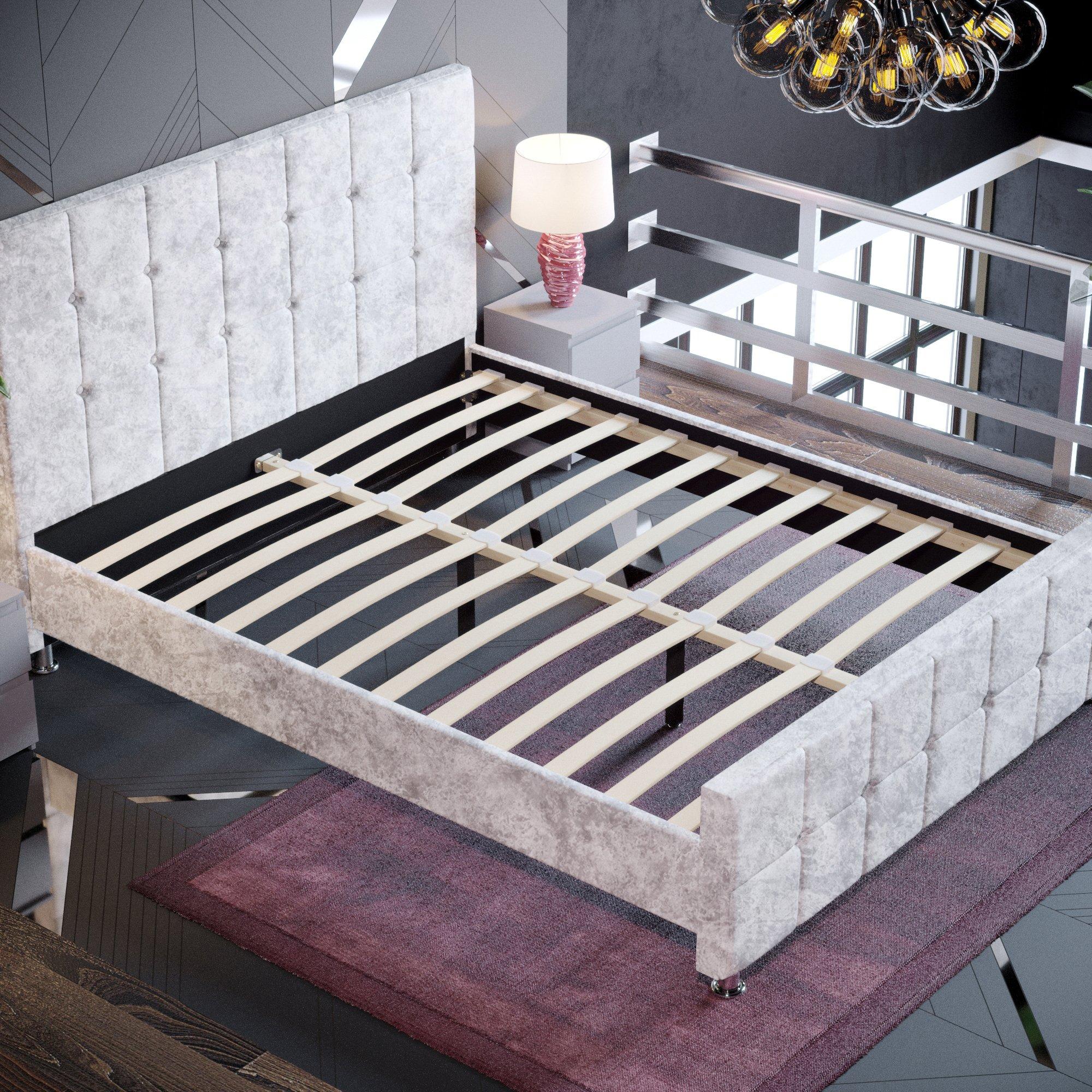 Silver Crushed - Lassic - Vida Designs Valentina King Size Bed UKFR - 7