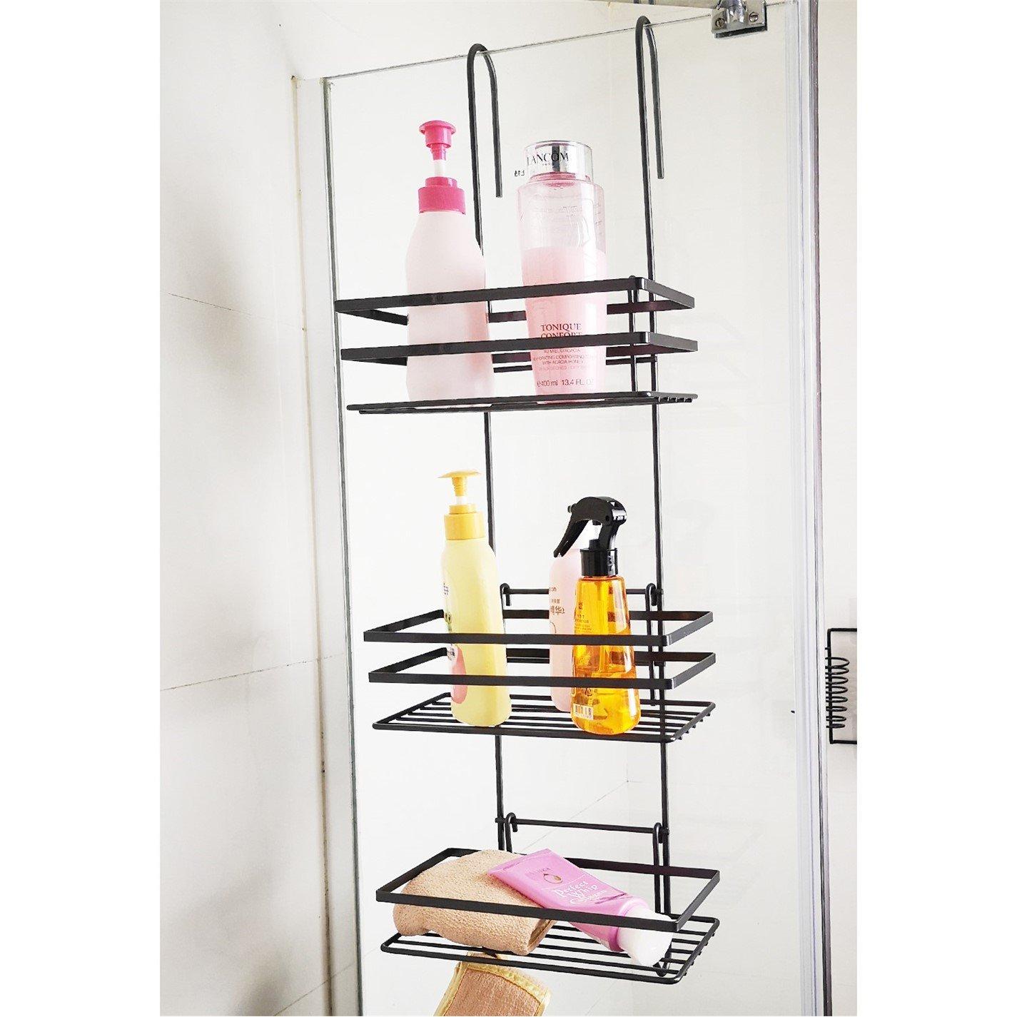House Of Home 3 Tier Hanging Shower Caddy Bathroom Organiser - Black - Image 7