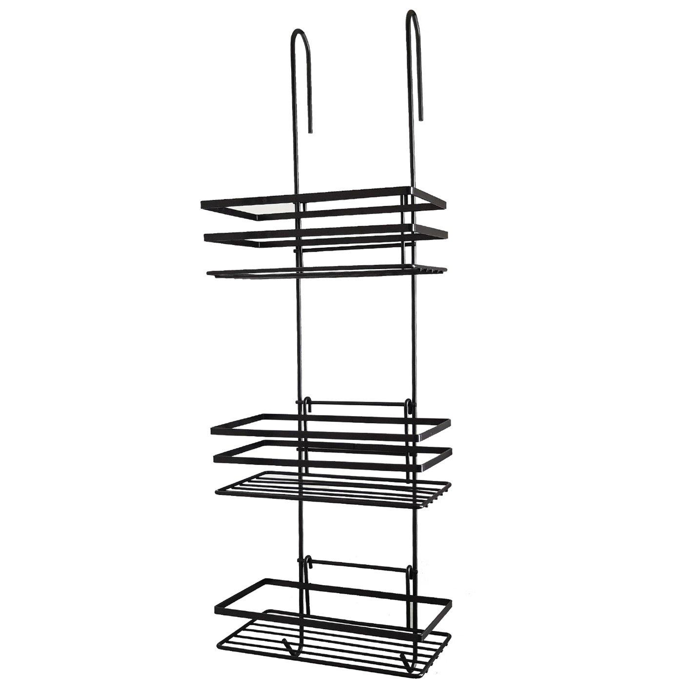 Black - Homelife - 3 Tier Non Rust Hanging Shower Caddy Black - 2