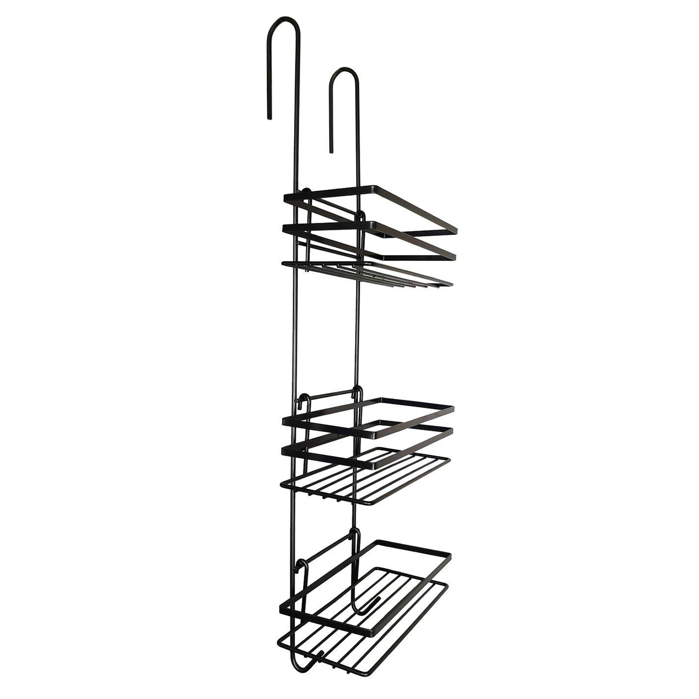 Black - Homelife - 3 Tier Non Rust Hanging Shower Caddy Black - 4