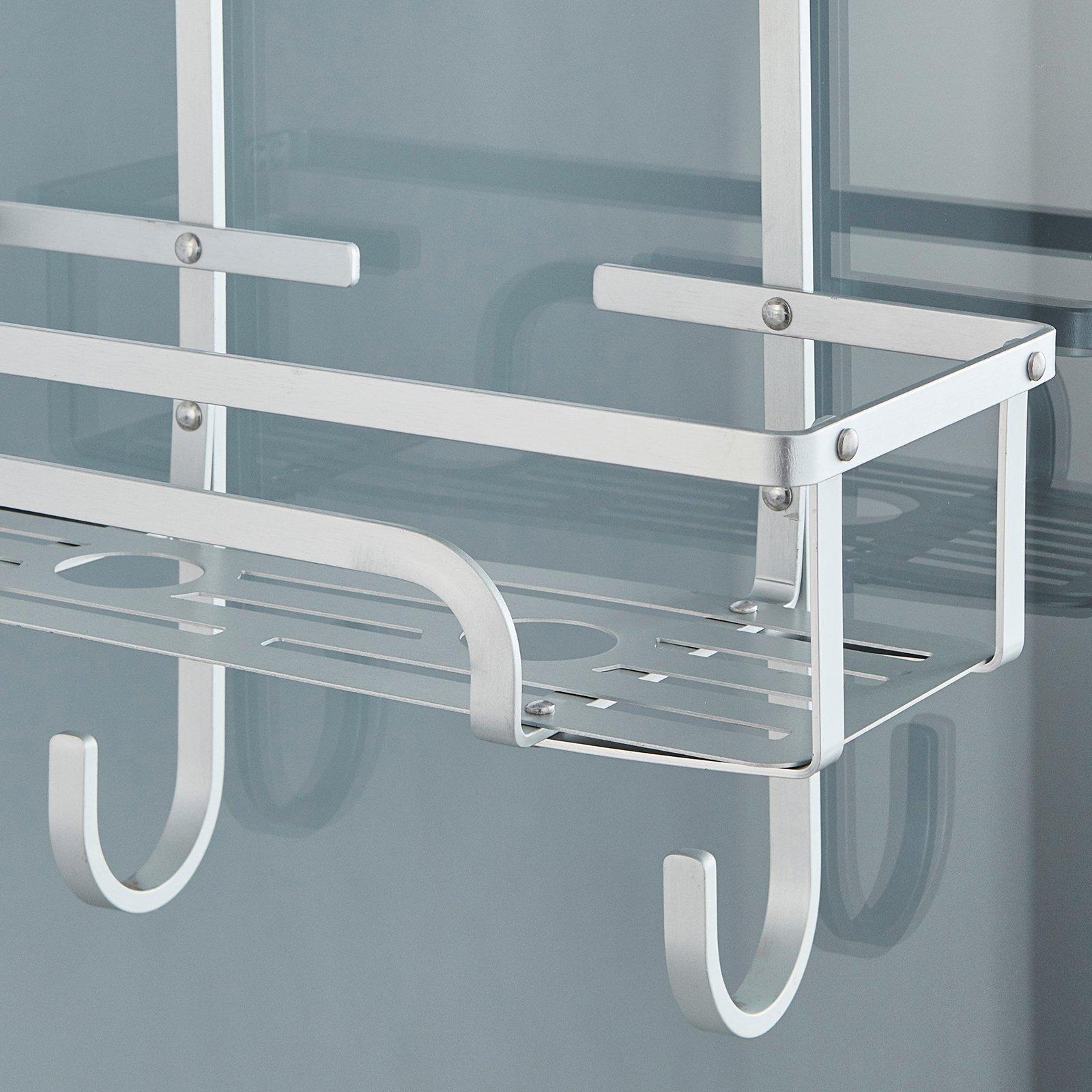 Silver - Homelife - 3 Tier Aluminium Over Door Shower Caddy - 3