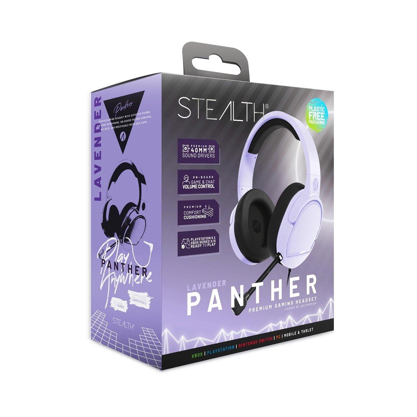 Lavanda - Stealth - PANTHER Gaming Headset PS4 PS5 XBOX Switch & PC - Lavender - 2