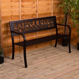 Lassic Garden Vida Steel Garden Bench Tulip Style