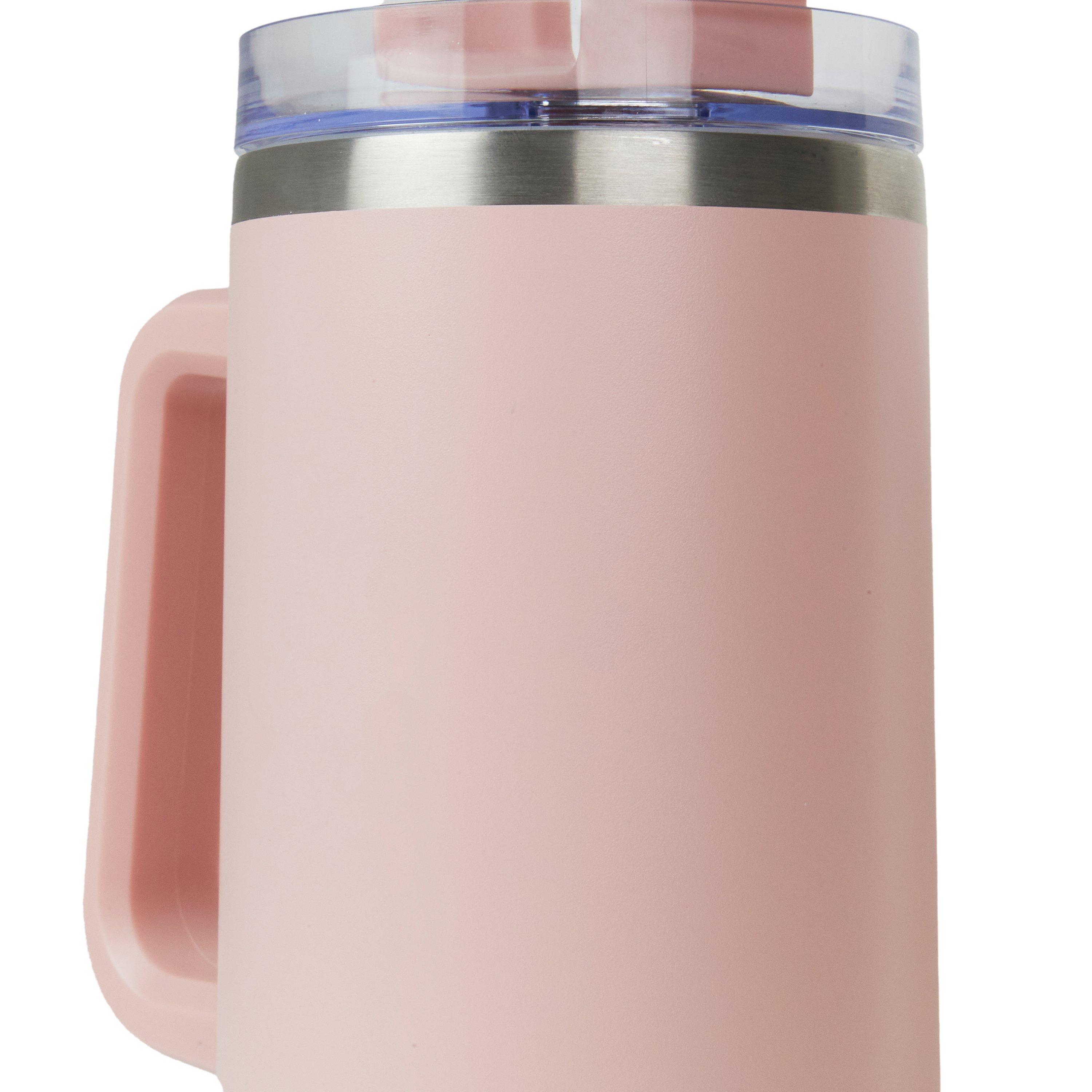 Pink - Studio - Travel Cup with Handle and Straw - 3