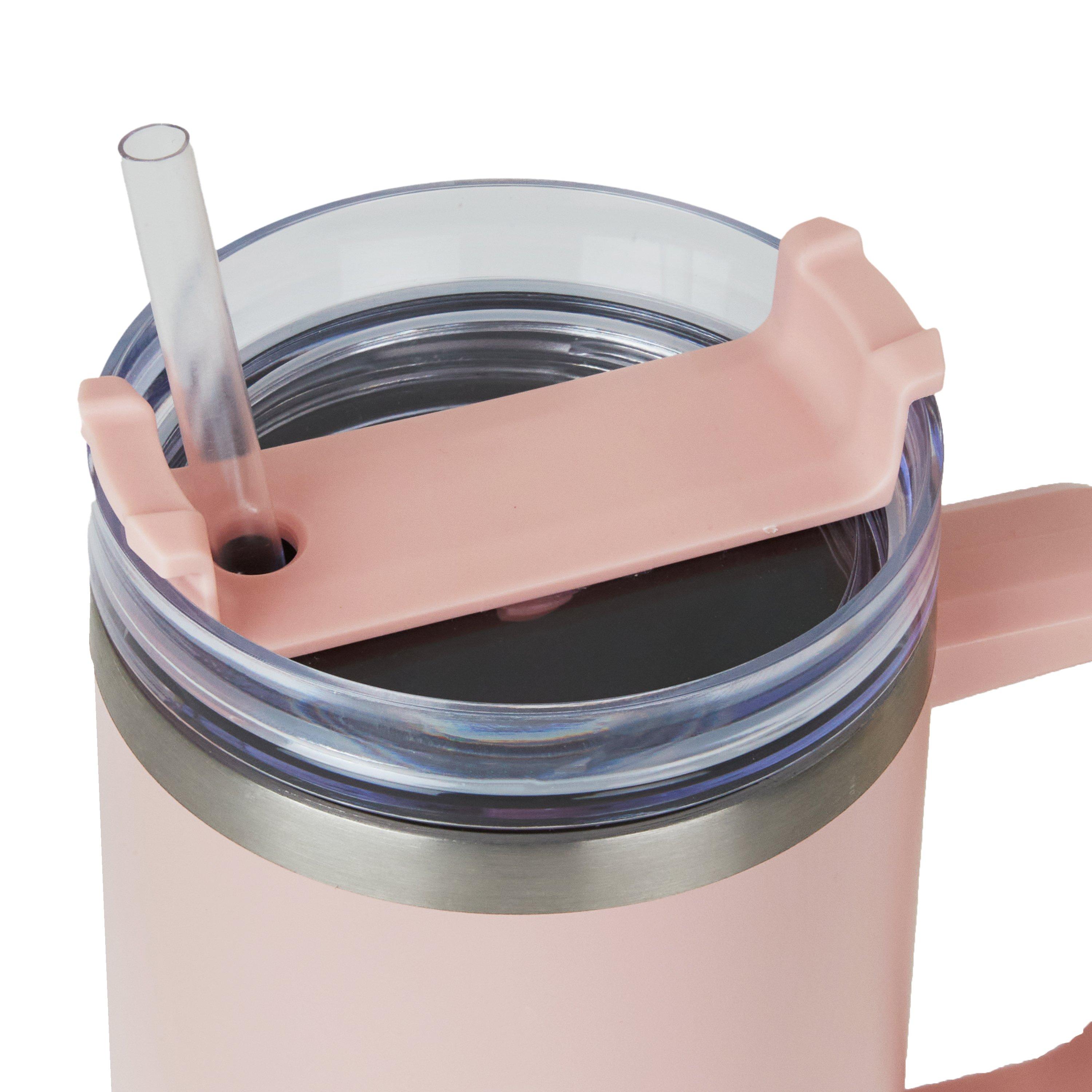 Pink - Studio - Travel Cup with Handle and Straw - 6