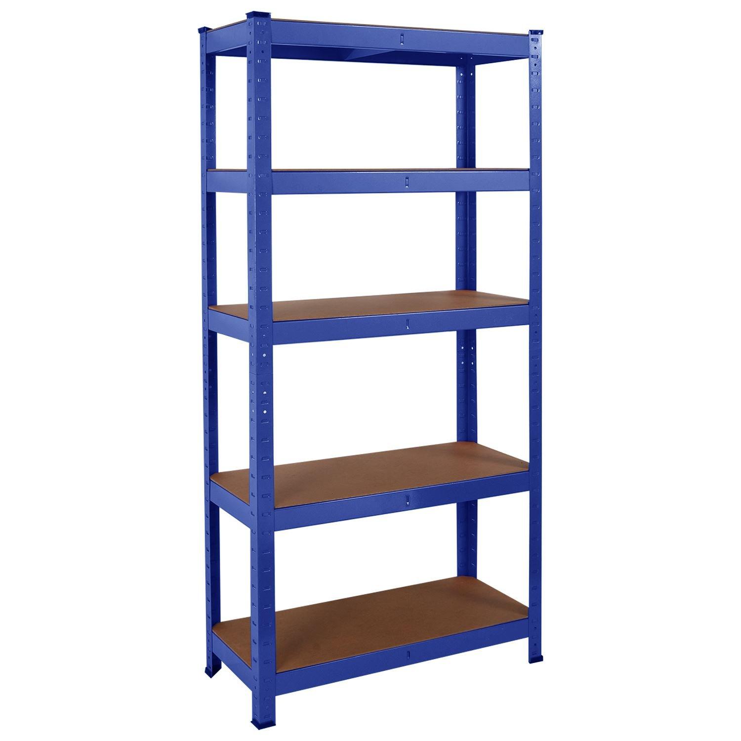 Blue - Studio - Heavy Duty Garage Shelving Racking with 5 Shelves - 7