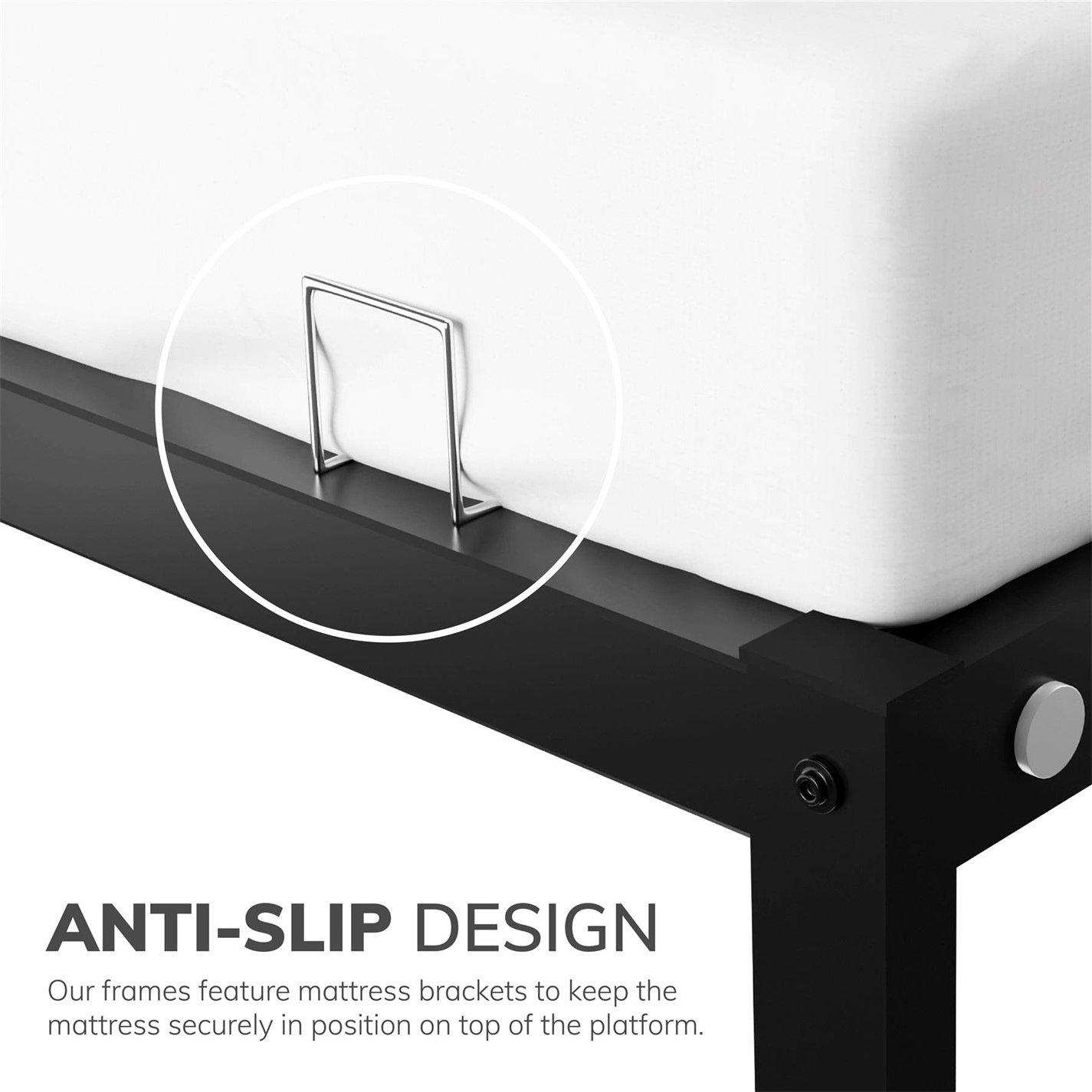 Black - House of Home - Heavy Duty Metal Platform Double Bed Frame - 4